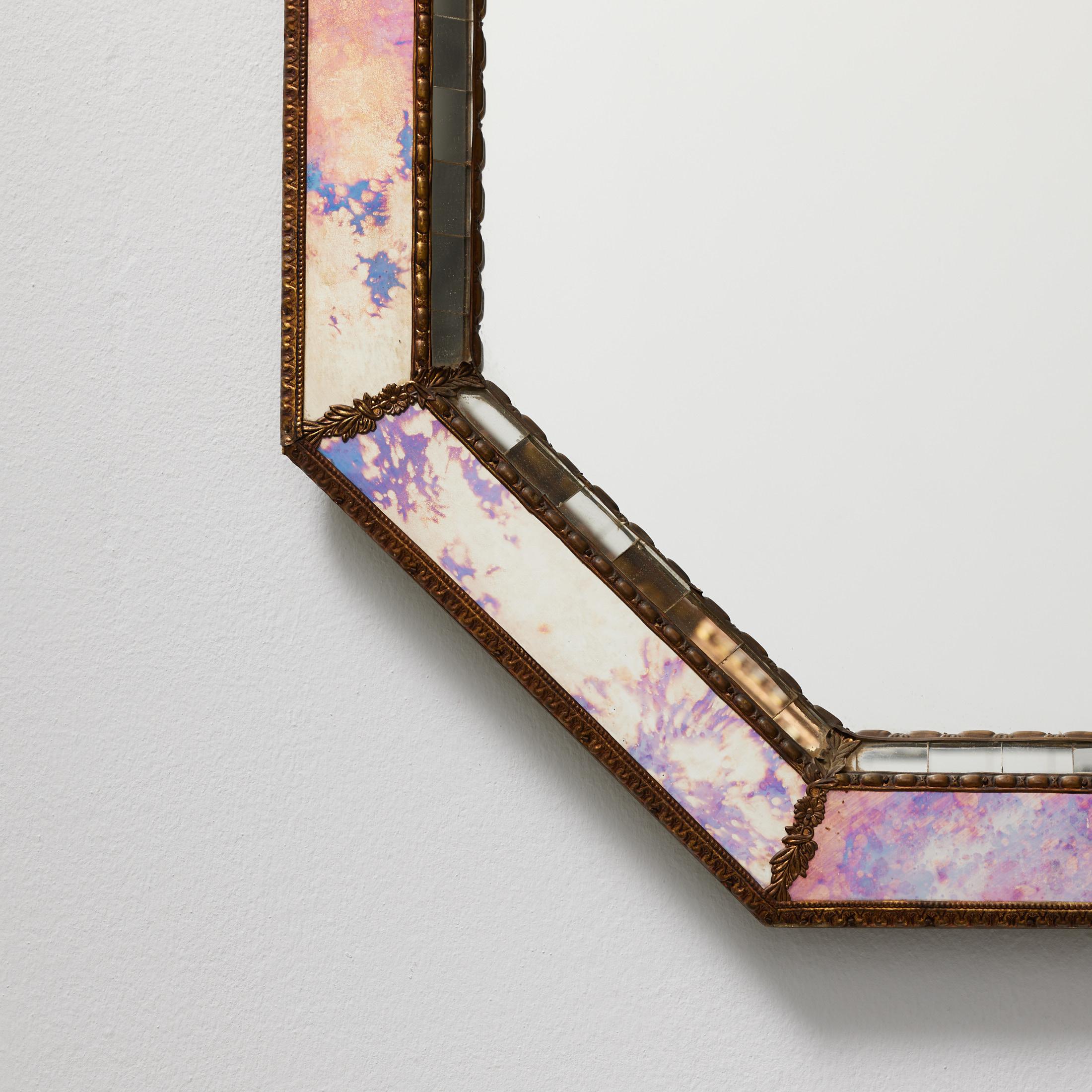 Large Antique Mid 20th Century French Glass Mirror, circa 1960 For Sale 6