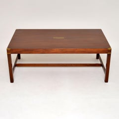 Large Antique Military Campaign Coffee Table