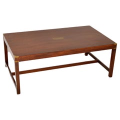 Large Antique Military Campaign Coffee Table