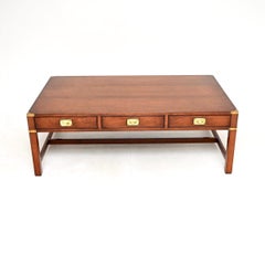 Large Antique Military Campaign Style Coffee Table