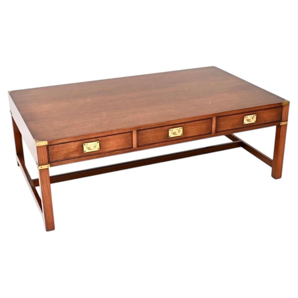 Large Antique Military Campaign Style Coffee Table