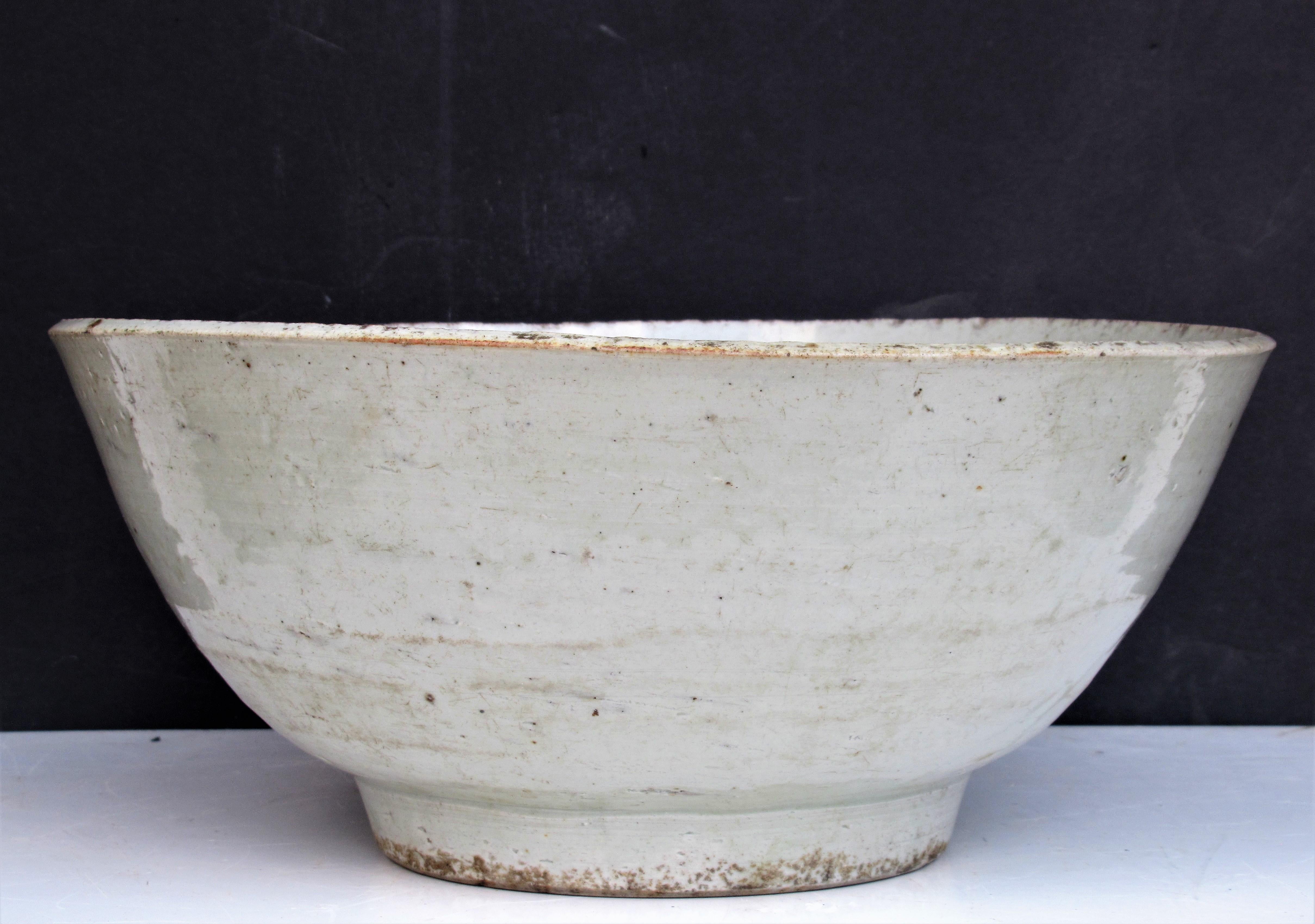 Large Antique Ming Dynasty Bowl with Stand 9