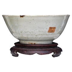 Large Antique Ming Dynasty Bowl with Stand