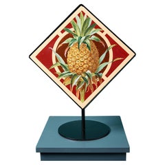 Large Antique Minton Hollins & Co Pineapple Tile
