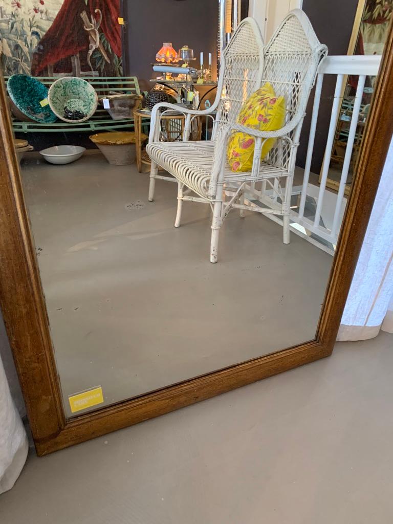 Beautiful large French antique floor mirror with frame in 