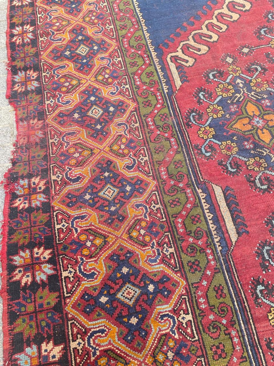 Hand-Knotted Bobyrug’s nice Large Antique Moroccan Rug For Sale