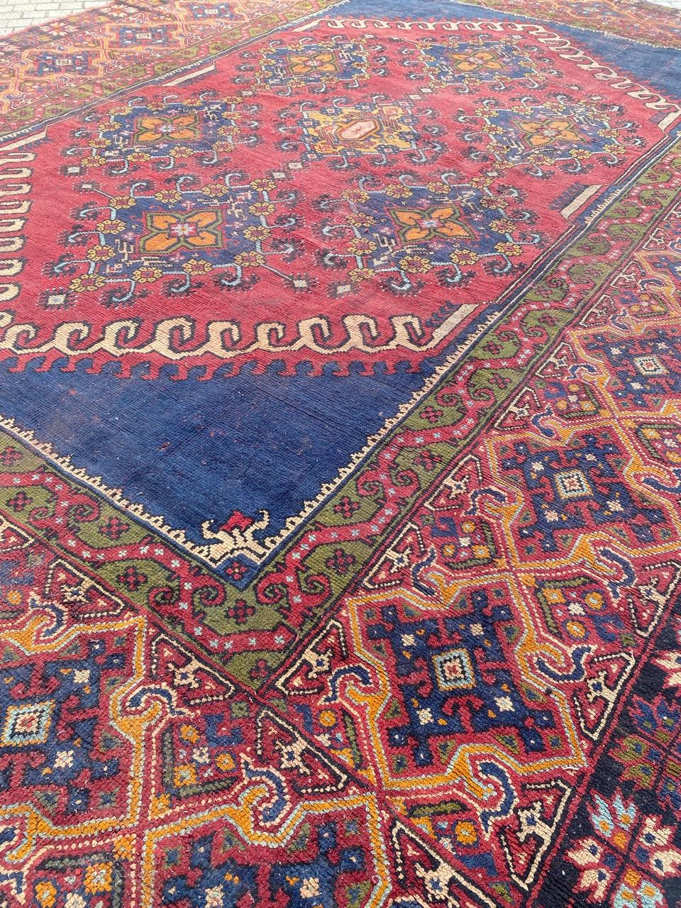 Wool Bobyrug’s nice Large Antique Moroccan Rug For Sale