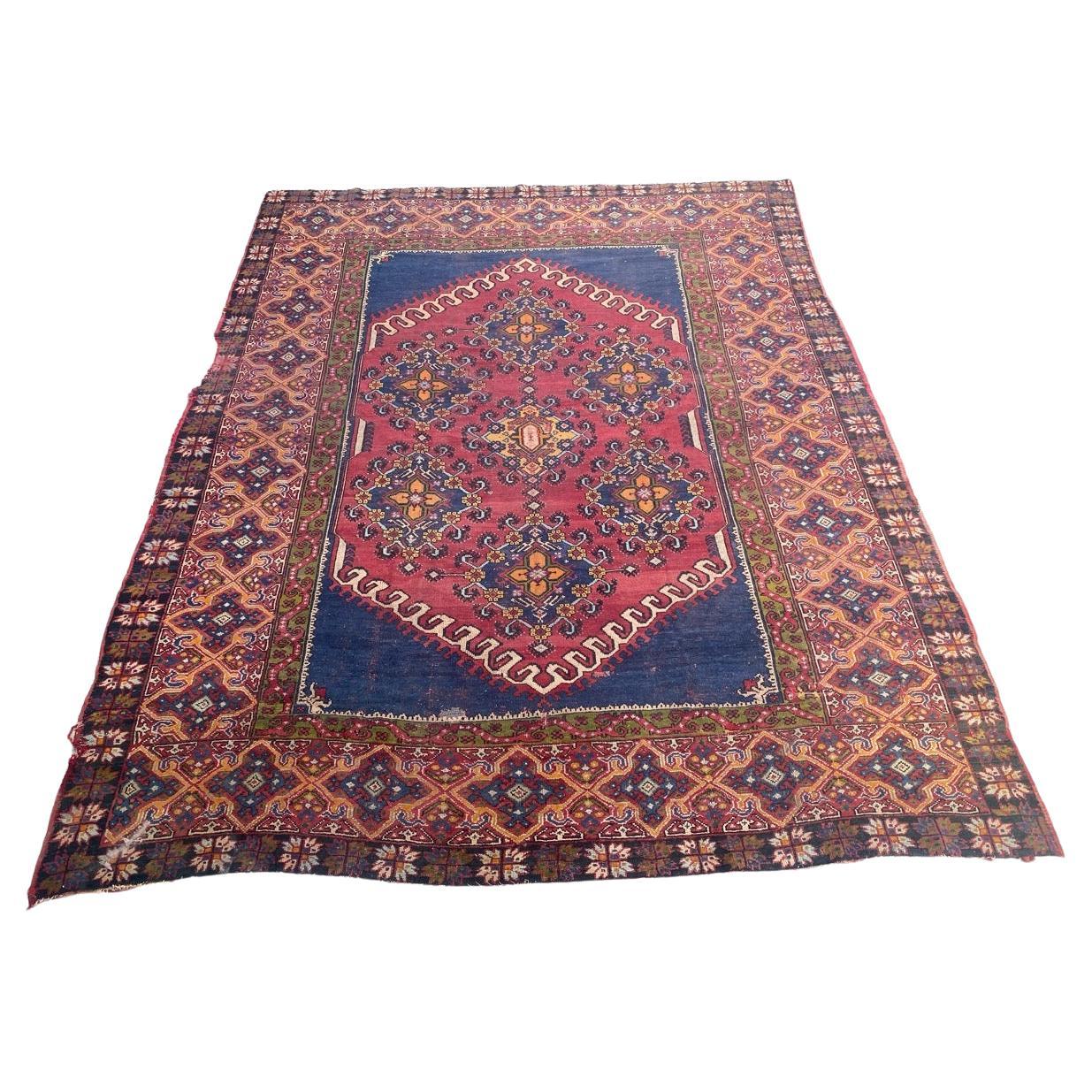 Bobyrug's schöner großer antiker marokkanischer Teppich