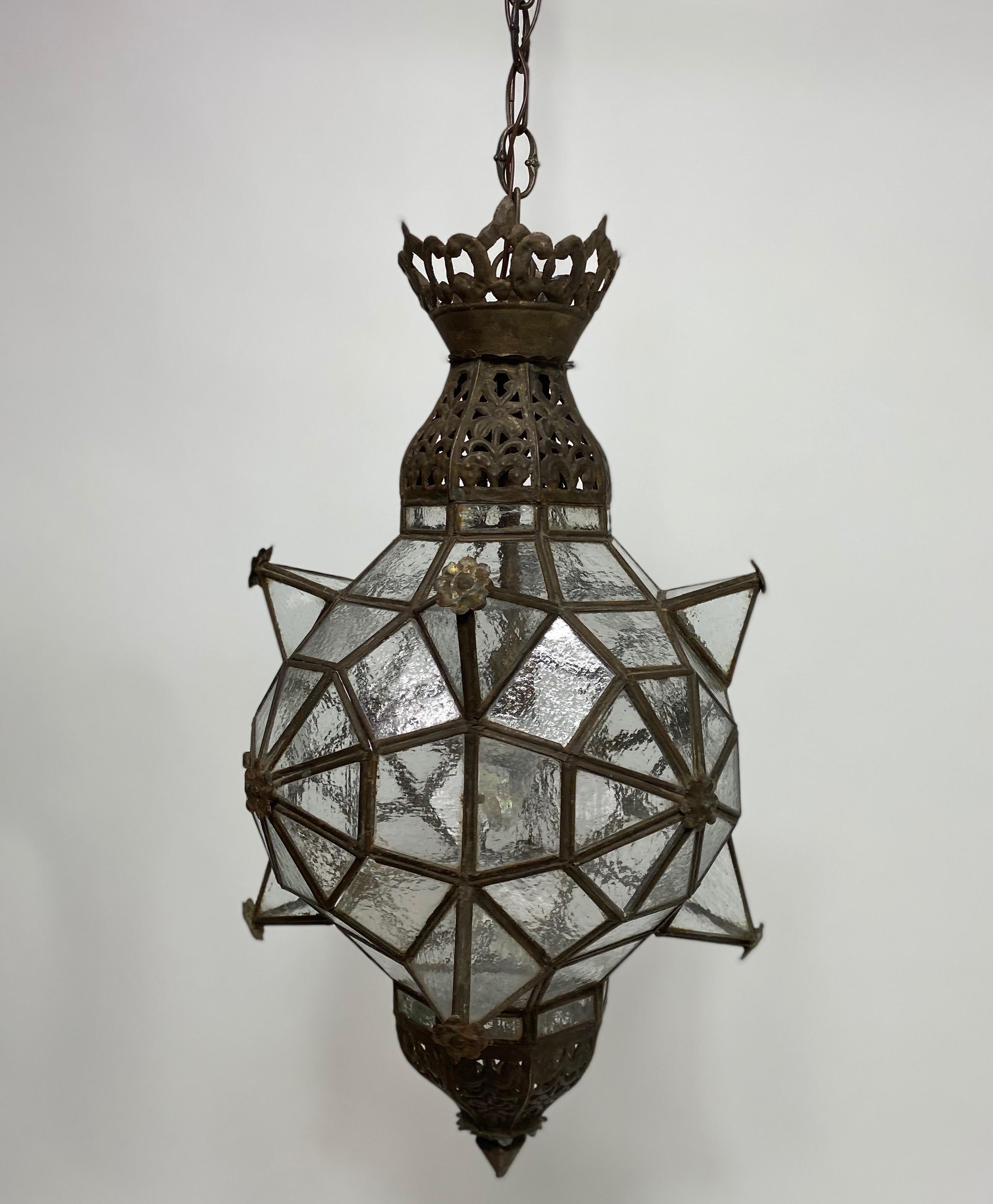 Hand-Crafted Large Antique Moroccan Style Lantern, circa 1900