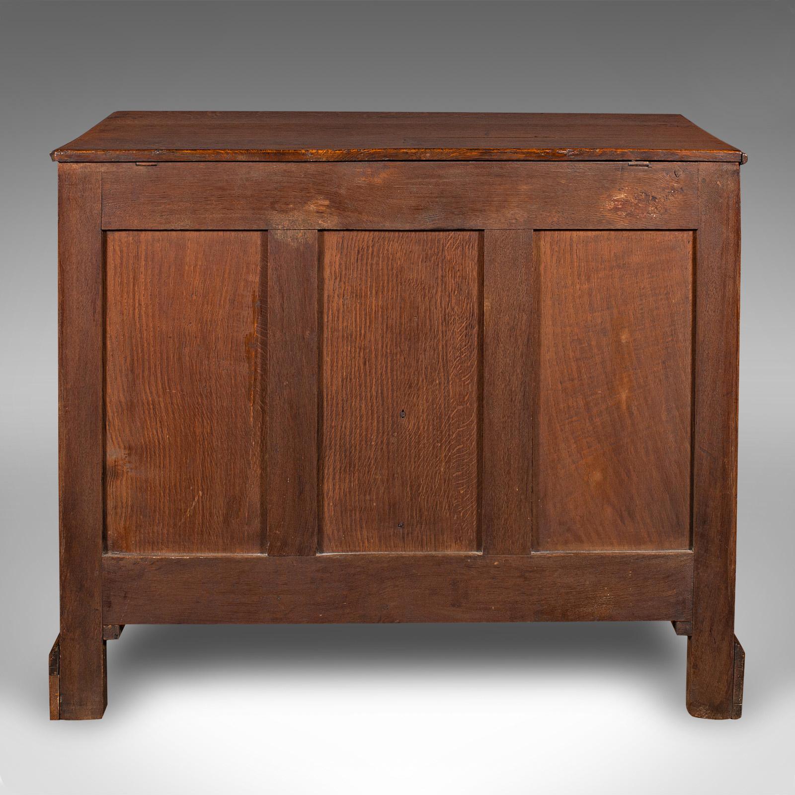 Late 18th Century Large Antique Mule Chest, Georgian, Oak, Coffer Over Three Drawers, Circa 1780 For Sale