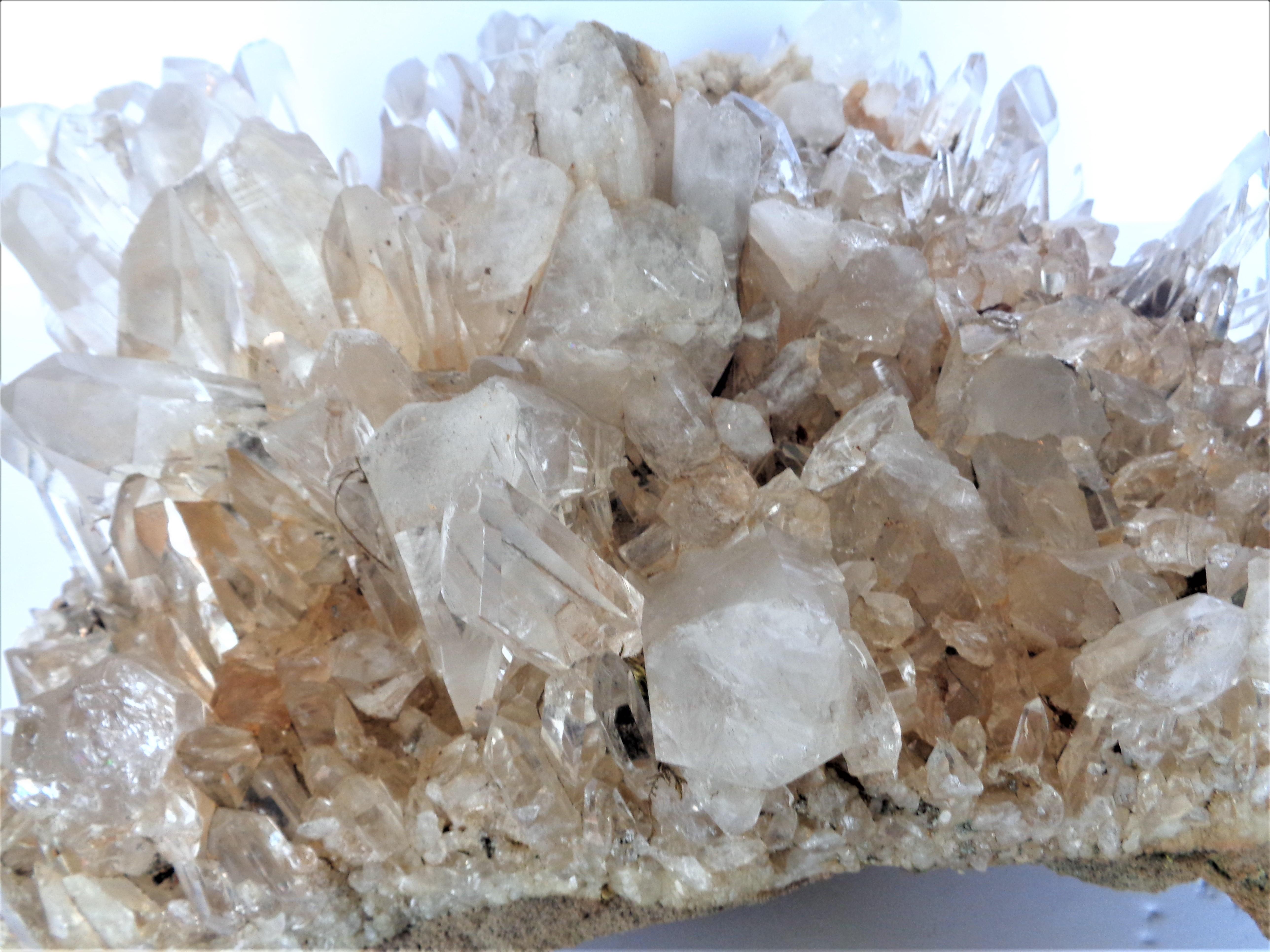 Antique Large Quartz Crystal Cluster Specimen For Sale 3