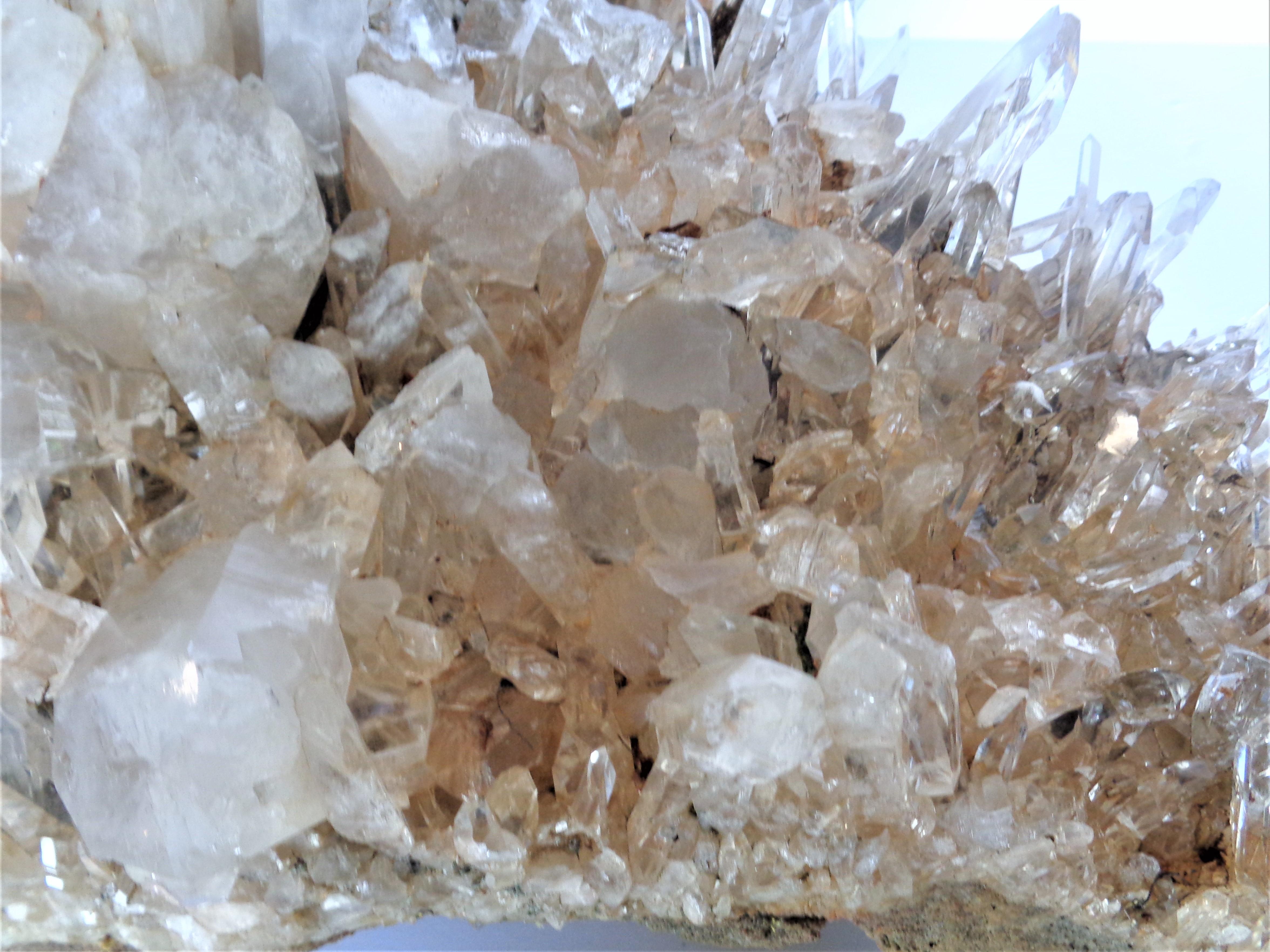 Antique Large Quartz Crystal Cluster Specimen For Sale 4