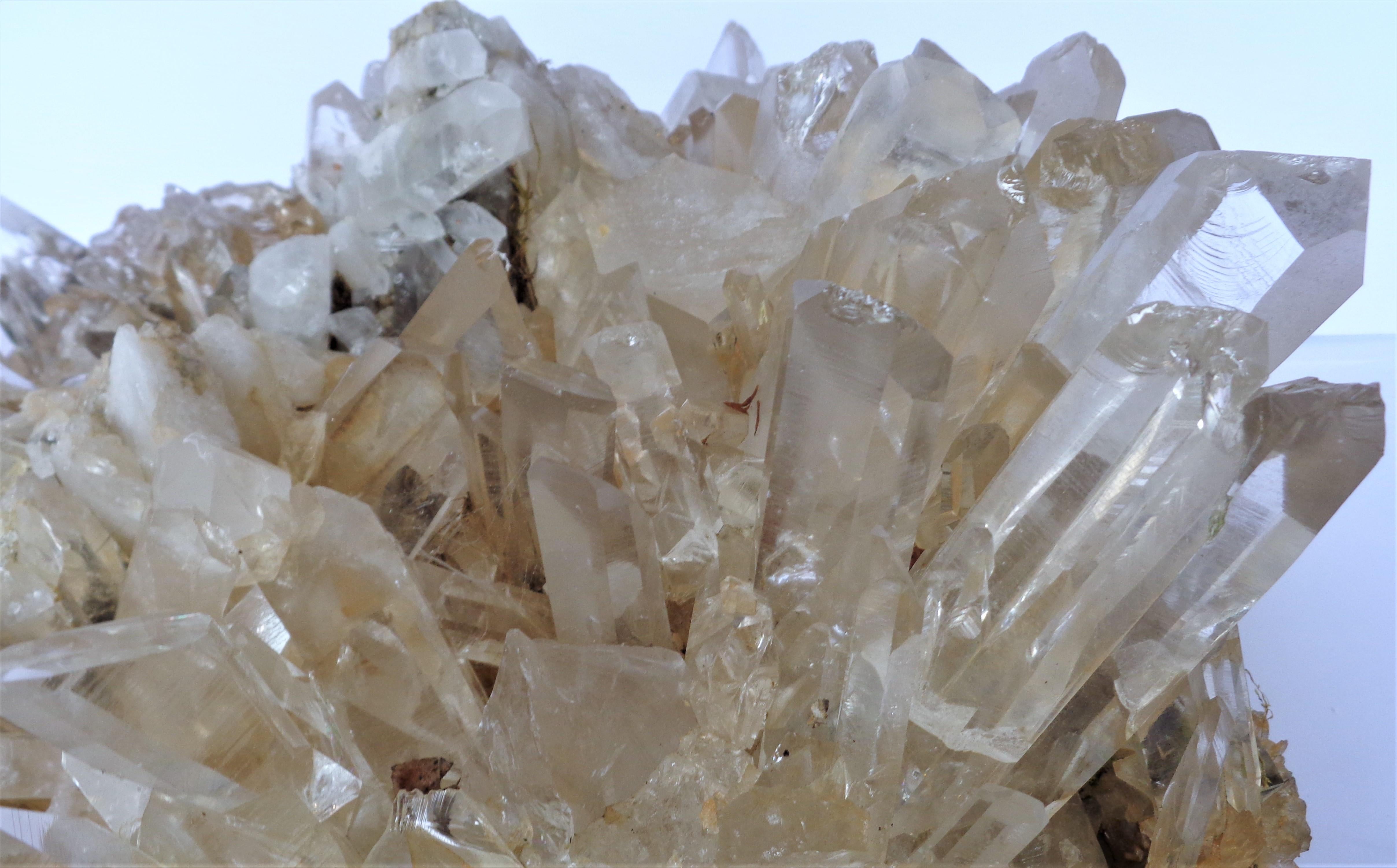 Antique Large Quartz Crystal Cluster Specimen For Sale 9