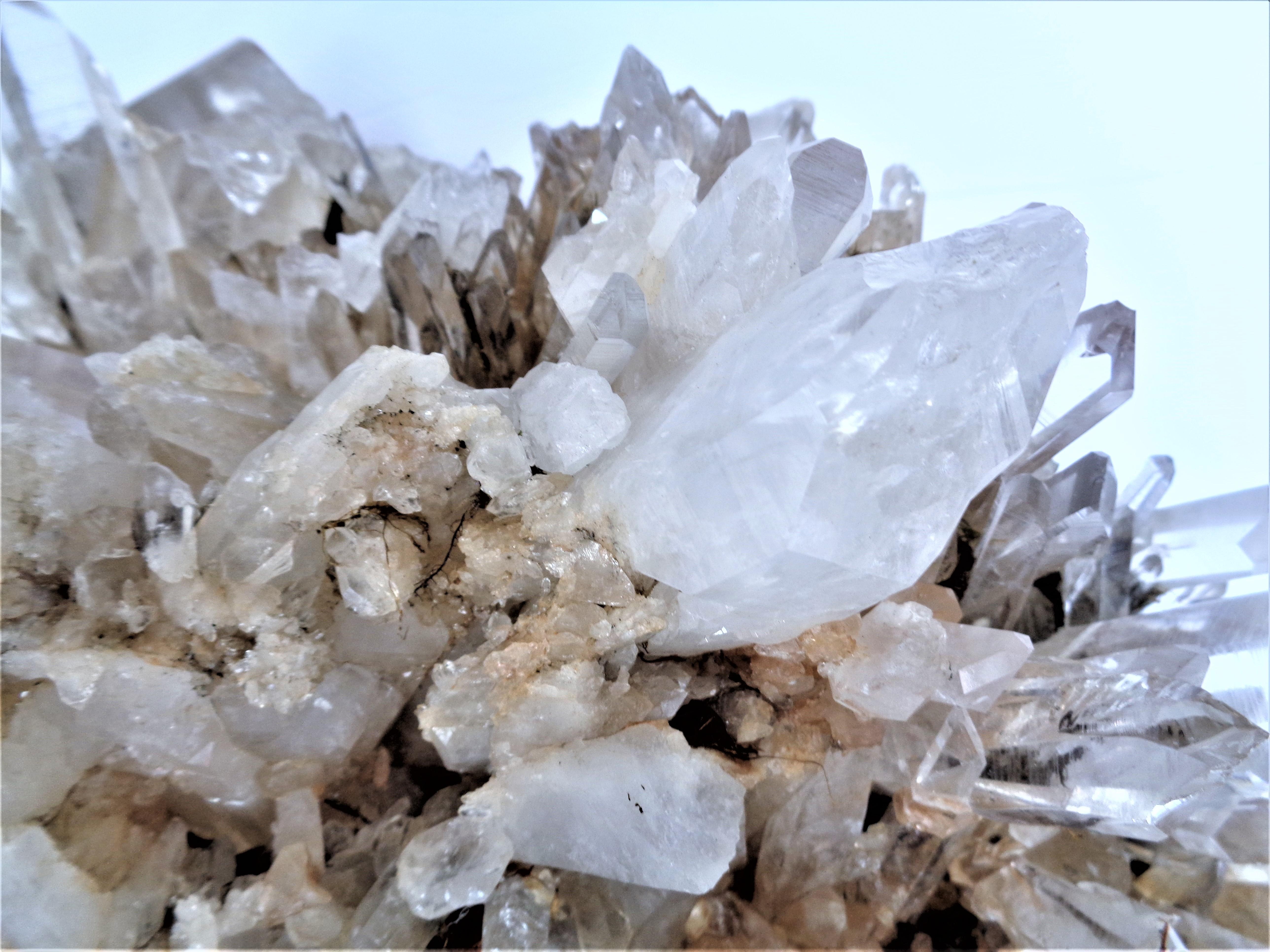 Antique Large Quartz Crystal Cluster Specimen For Sale 11
