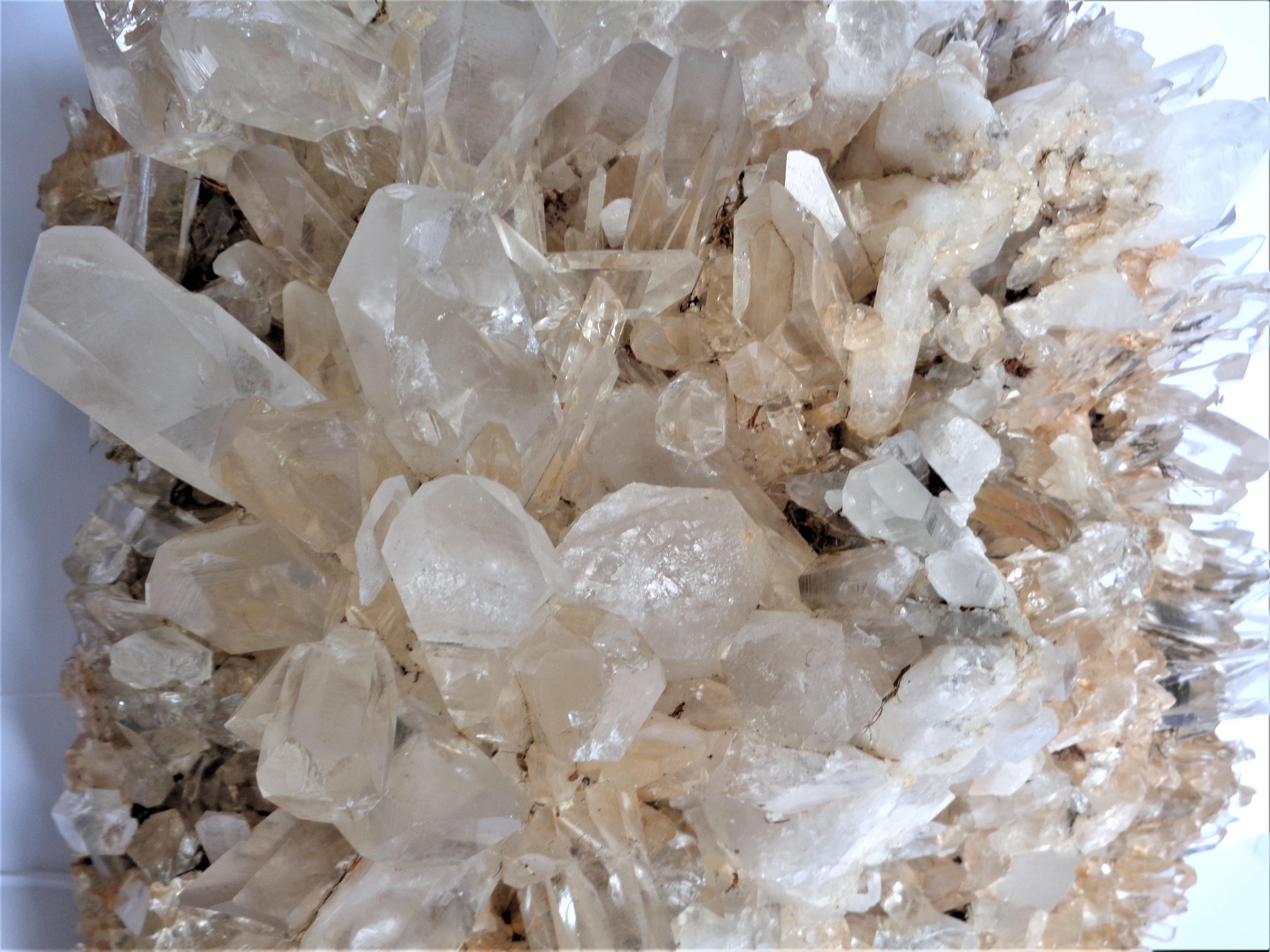 Antique Large Quartz Crystal Cluster Specimen For Sale 12