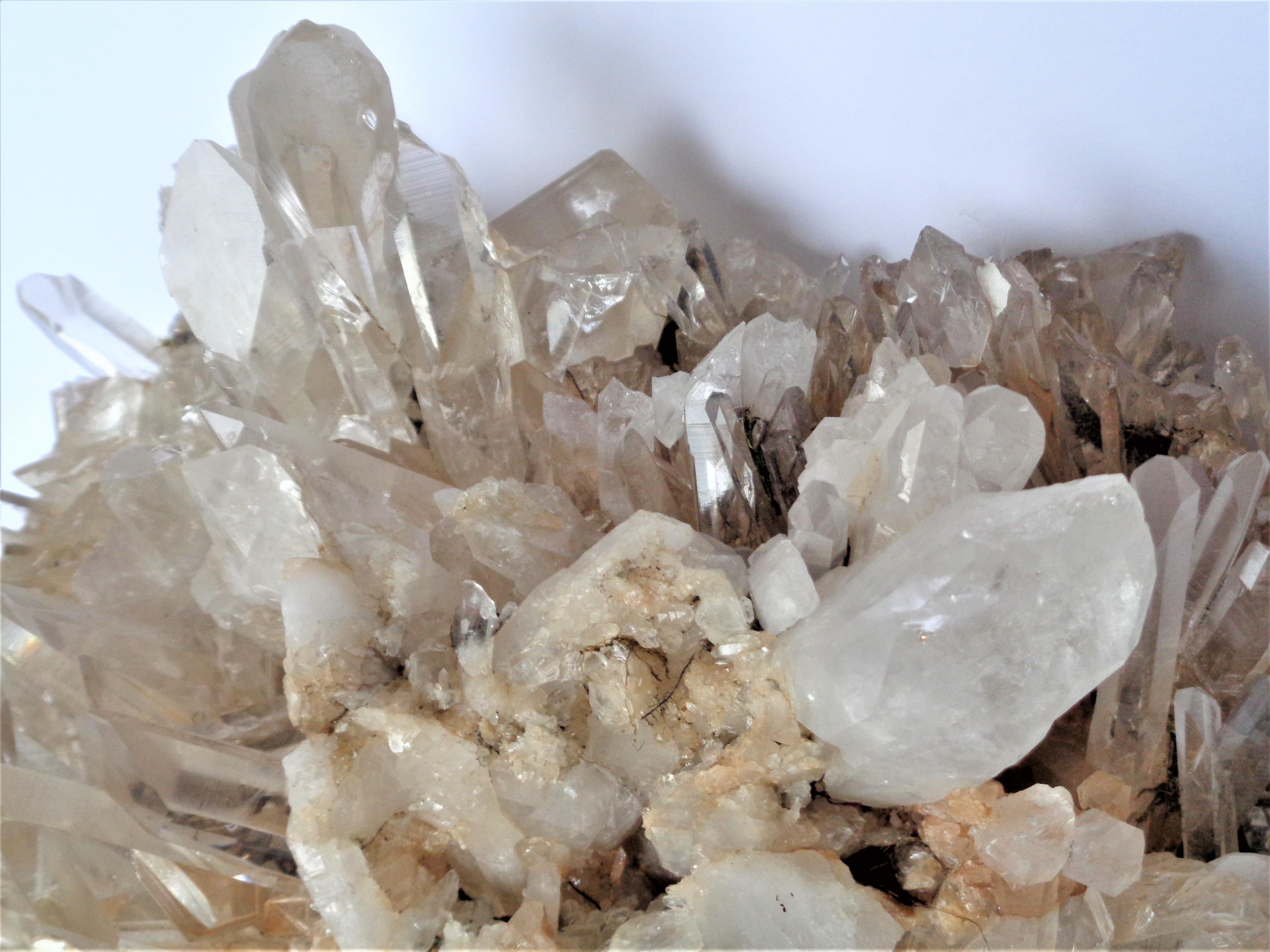 18th Century and Earlier Antique Large Quartz Crystal Cluster Specimen For Sale