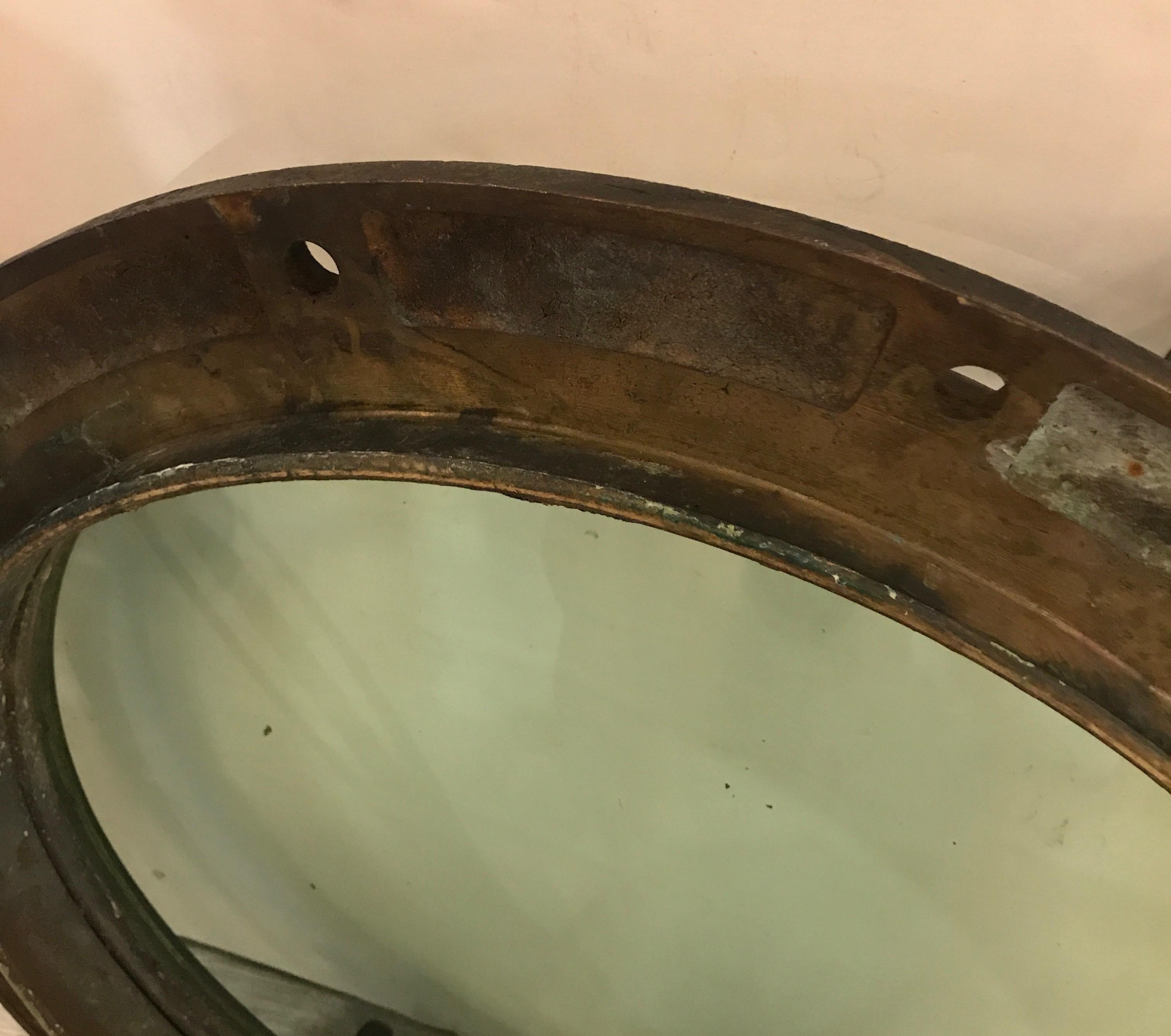 Large Antique Nautical Bronze Porthole, circa 1900 1
