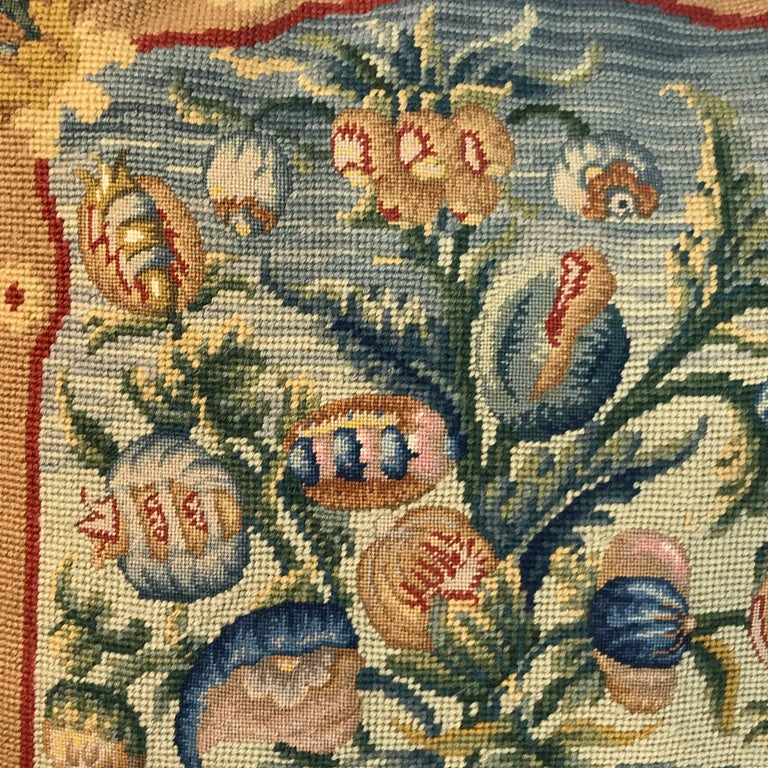 Large Antique Needlepoint Pillow Ii At 1stdibs