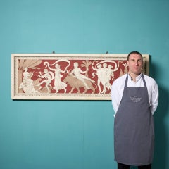 Large Antique Neoclassical Plaster Wall Plaque