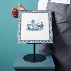 Large Antique Neoclassical Style Tile