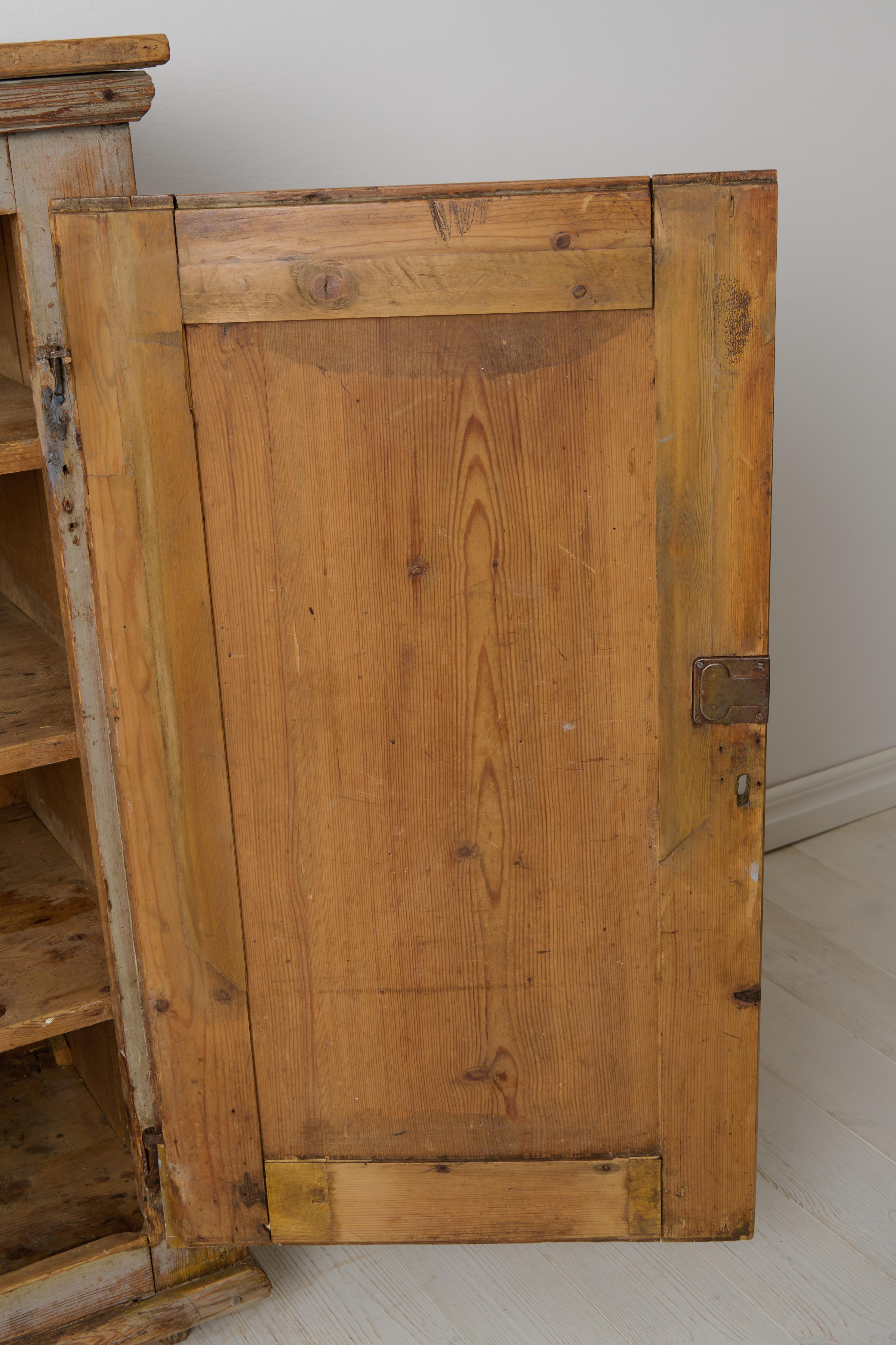 Large Antique Northern Swedish Gustavian Sideboard in Original Condition For Sale 6