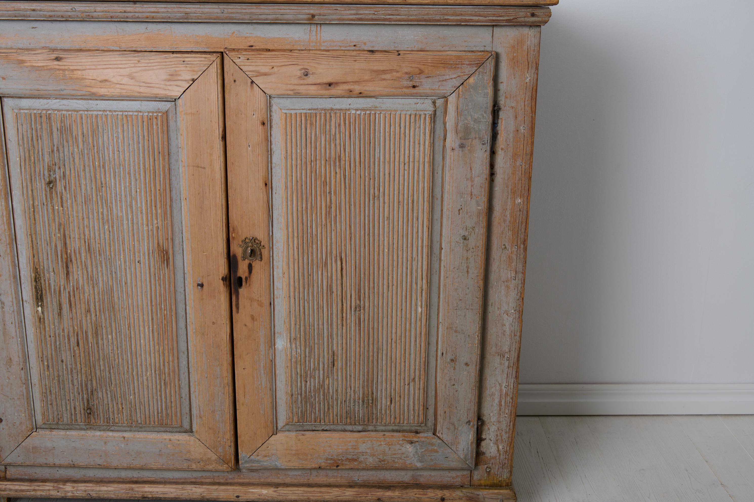 Large Antique Northern Swedish Gustavian Sideboard in Original Condition For Sale 1