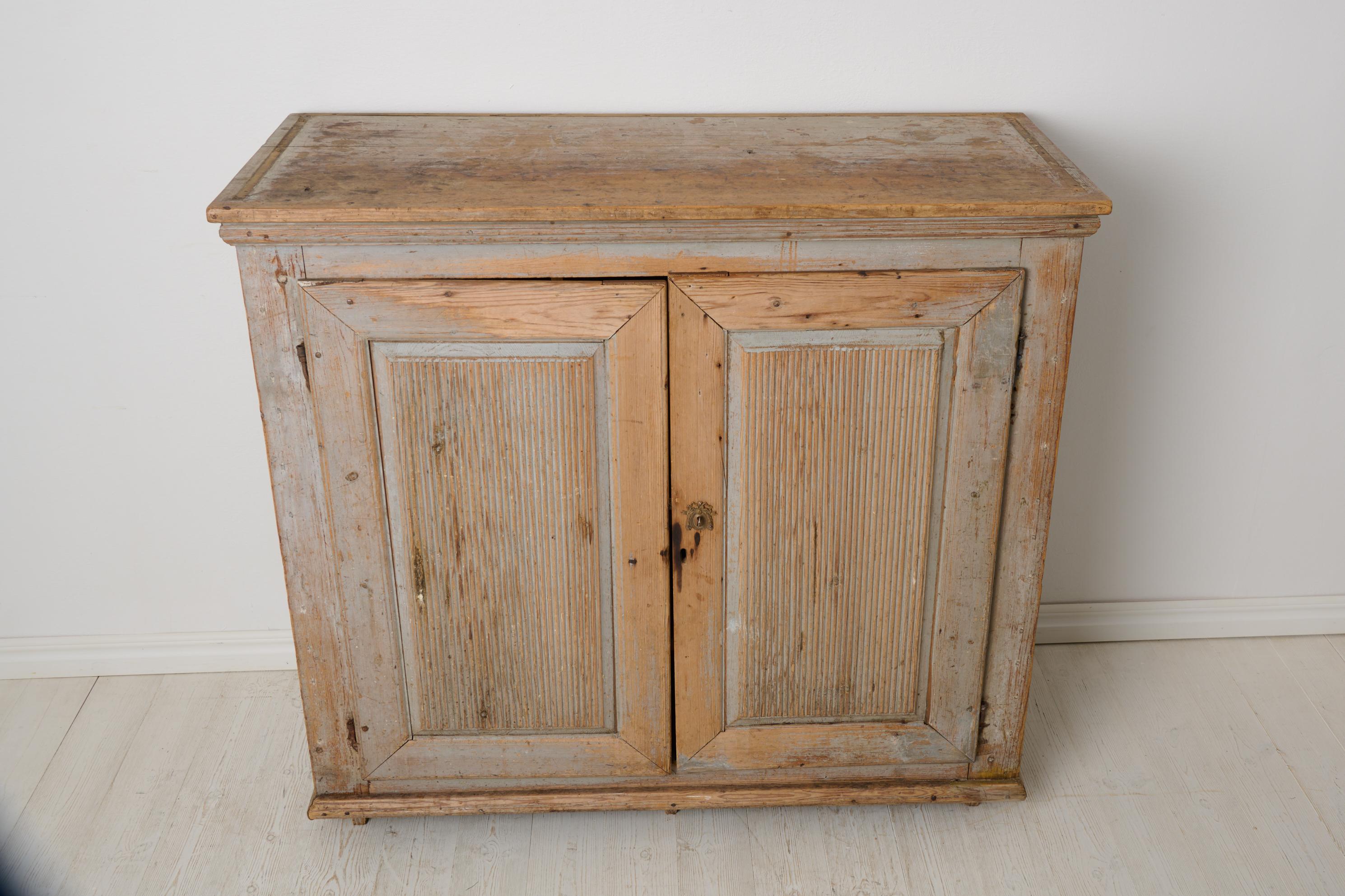 Large Antique Northern Swedish Gustavian Sideboard in Original Condition For Sale 2