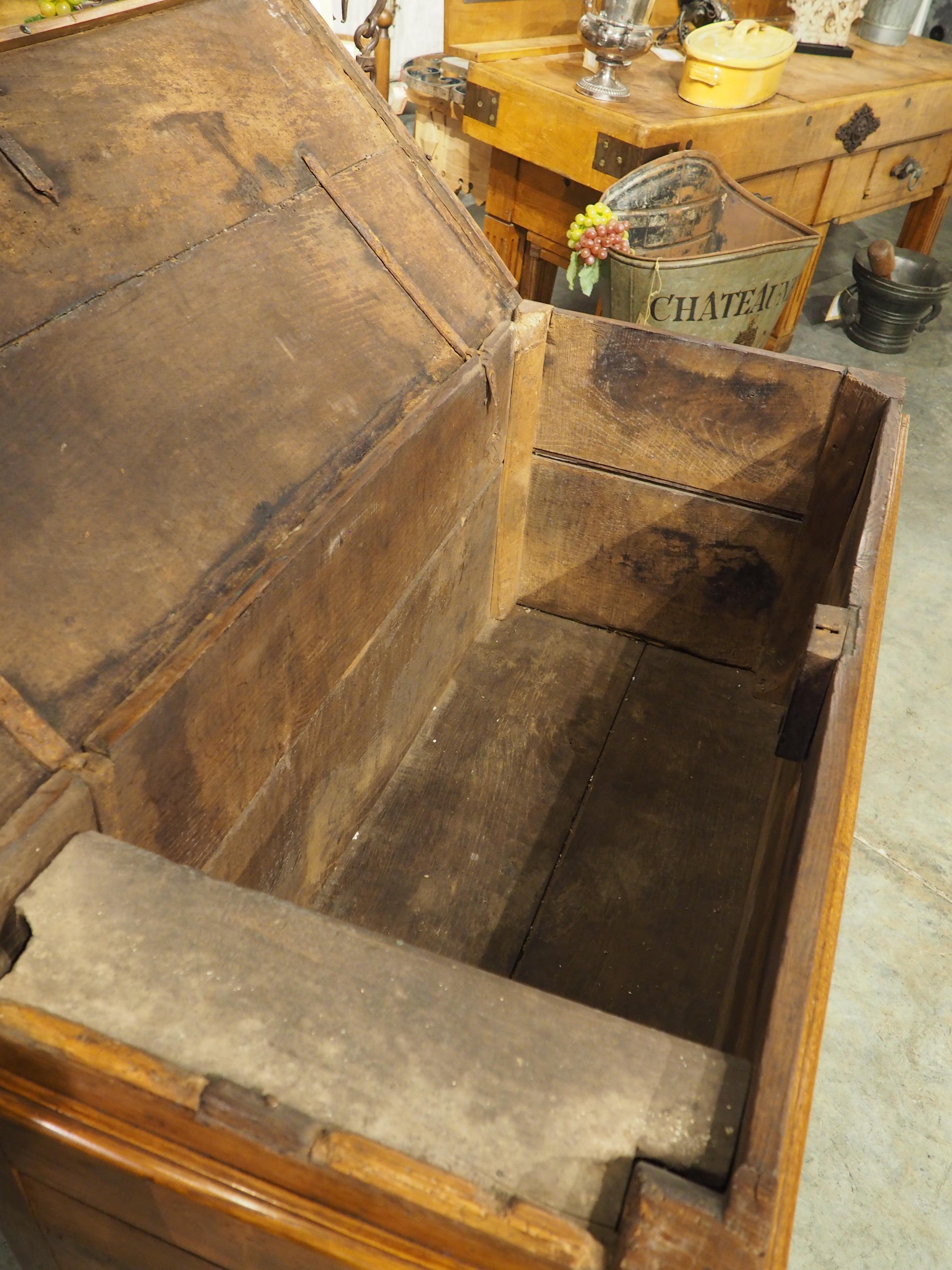 Large Antique Oak Chest from France, Early 1800s For Sale 6