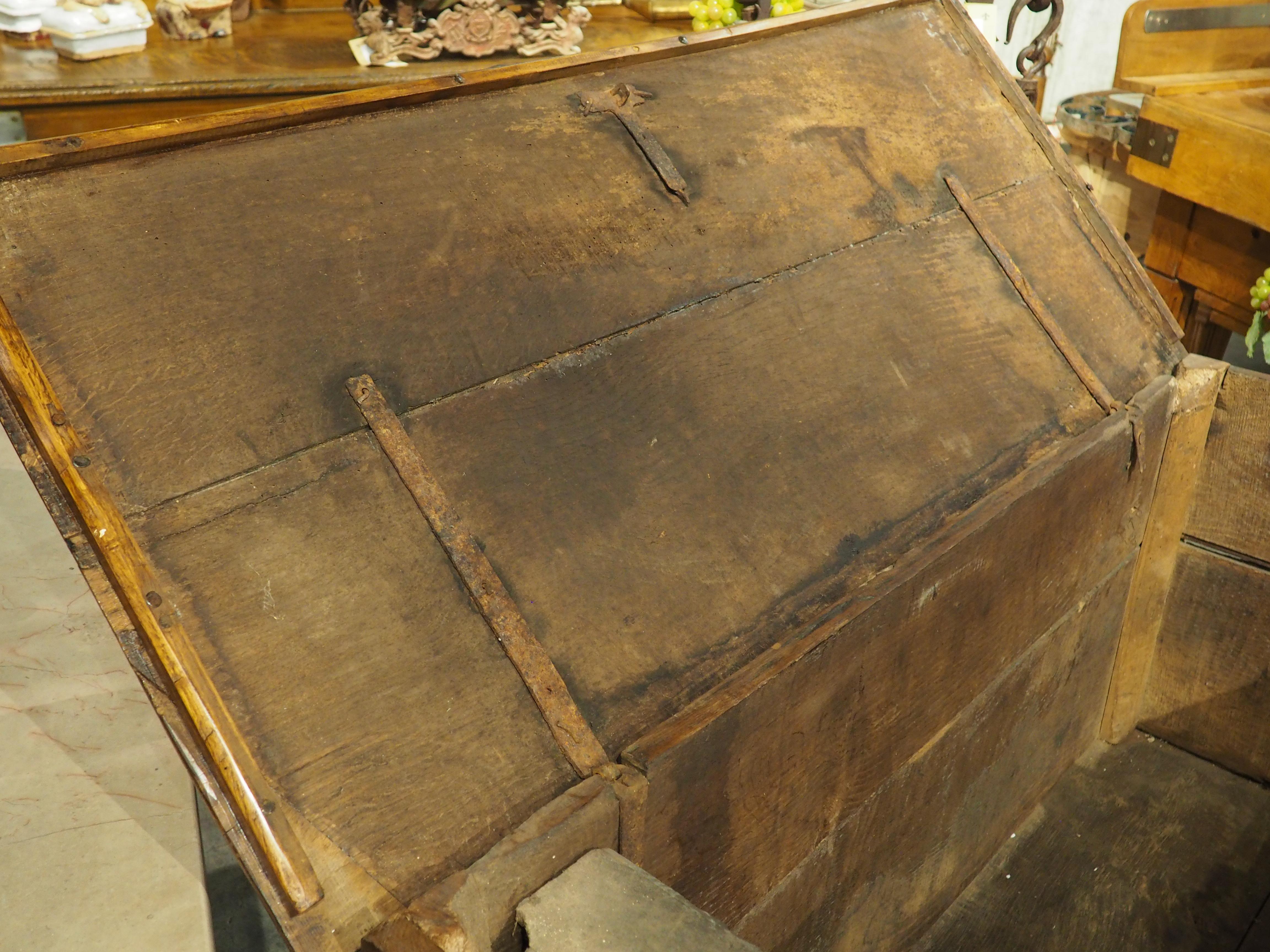 Large Antique Oak Chest from France, Early 1800s For Sale 8
