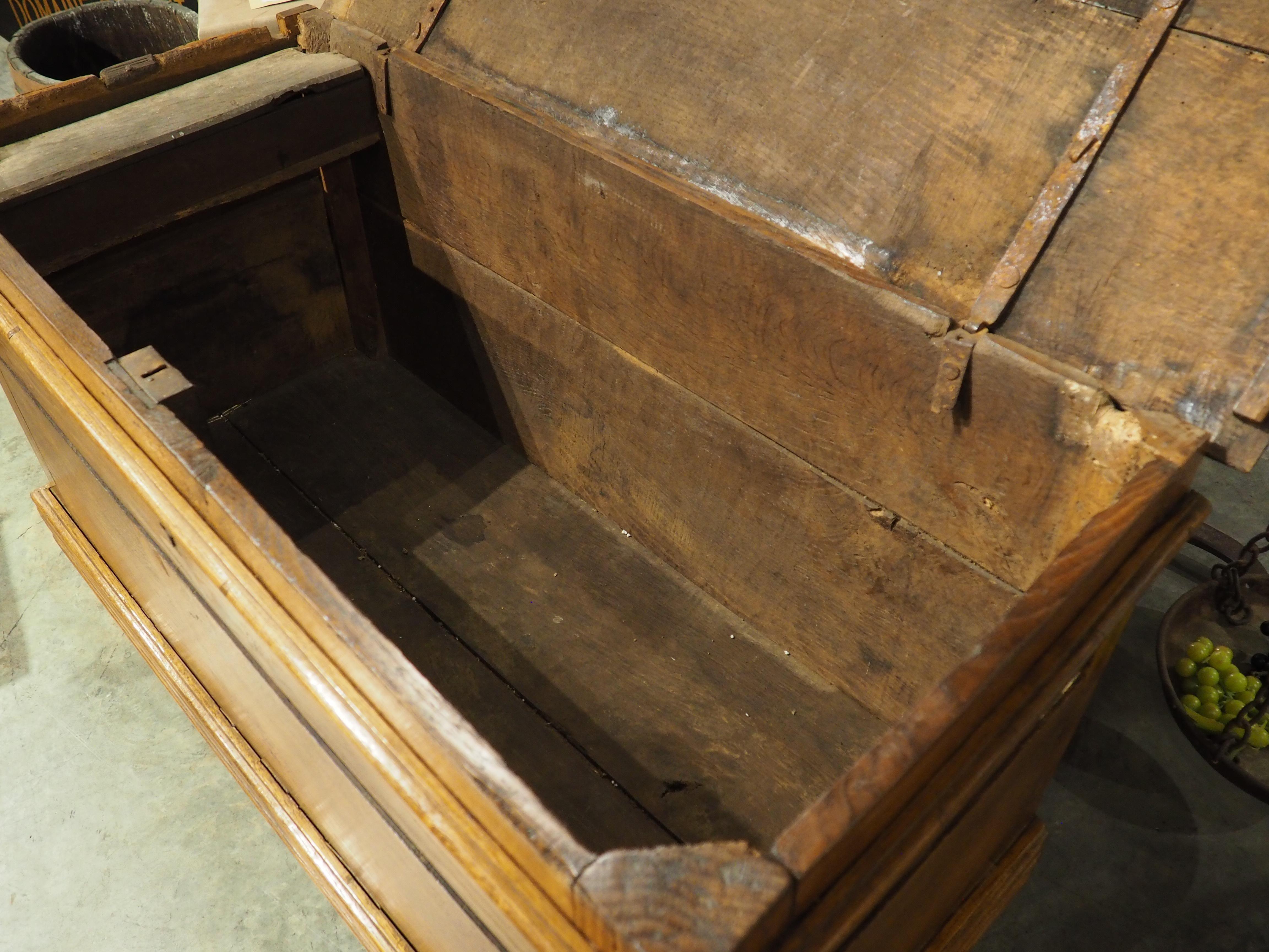 Large Antique Oak Chest from France, Early 1800s For Sale 9