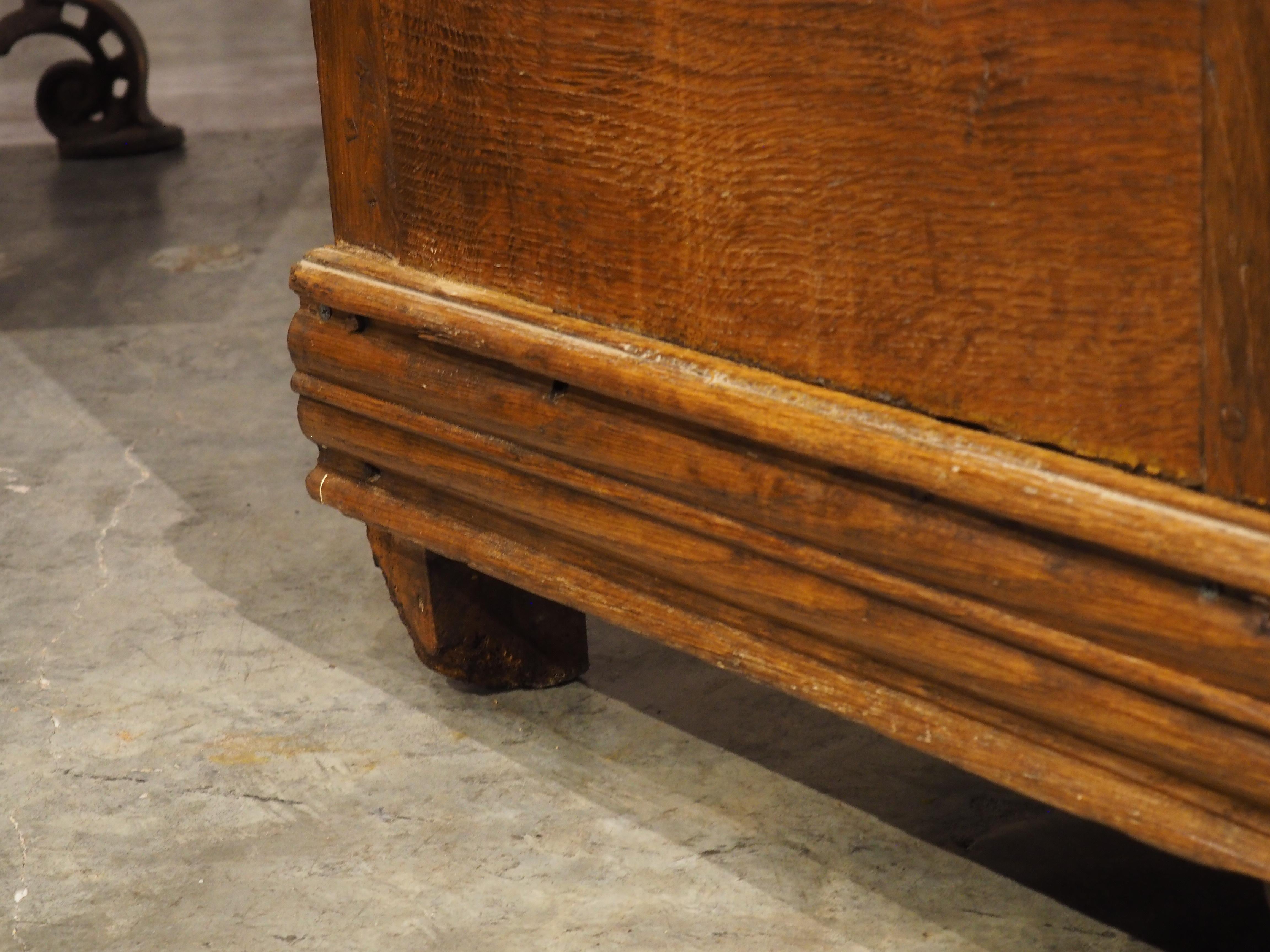 Large Antique Oak Chest from France, Early 1800s For Sale 10