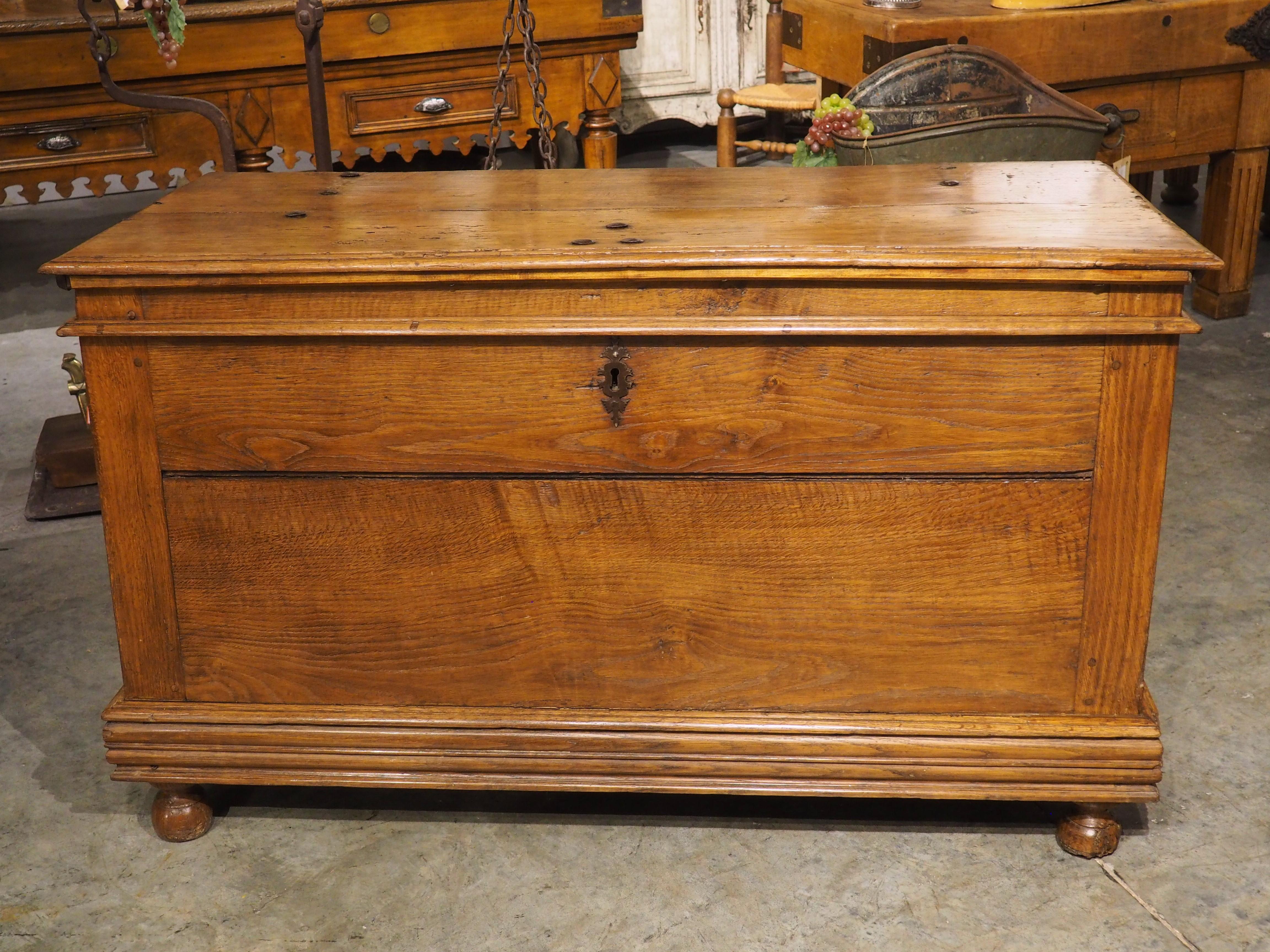 Large Antique Oak Chest from France, Early 1800s For Sale 12