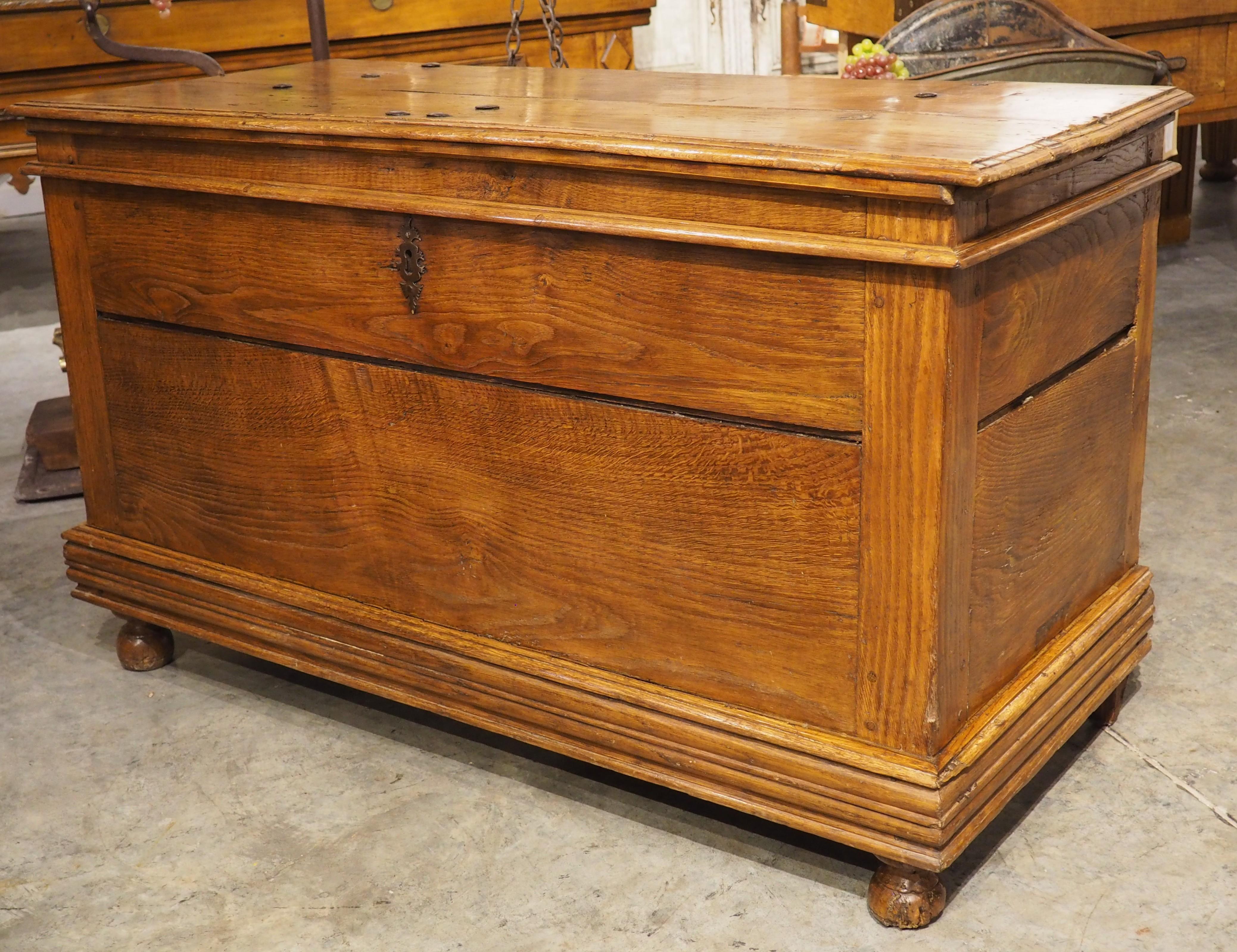 French Large Antique Oak Chest from France, Early 1800s For Sale
