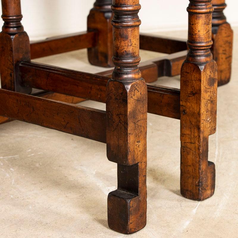 Large Antique Oak English Wake Table Gate Leg Dining Table 2