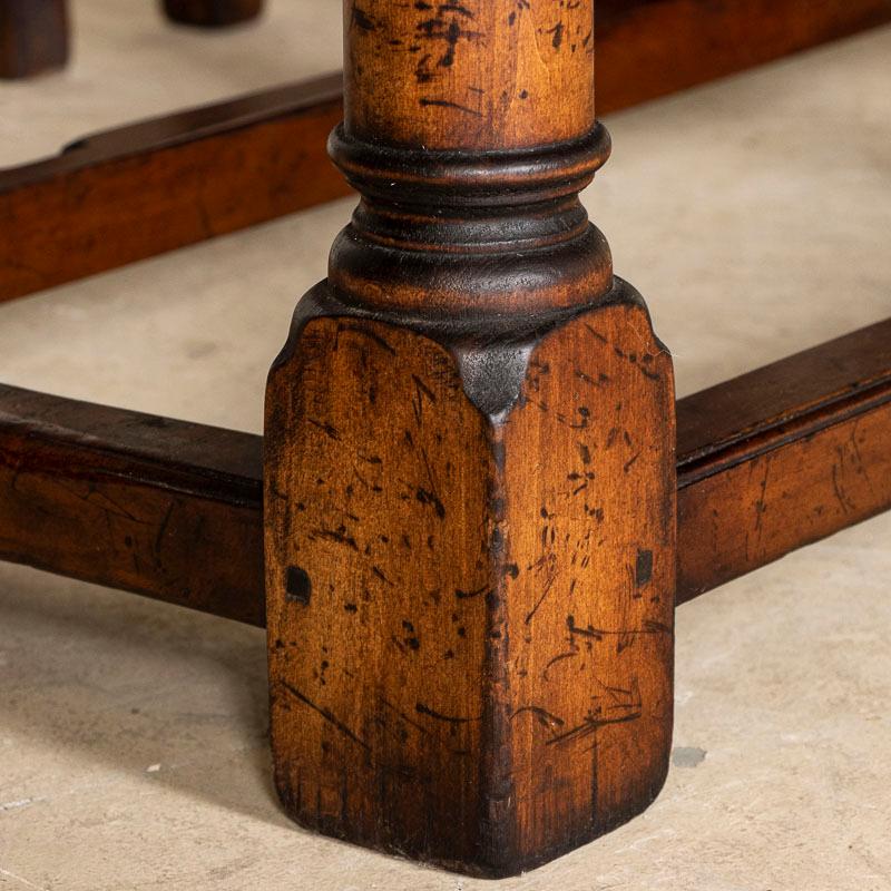 Large Antique Oak English Wake Table Gate Leg Dining Table 3