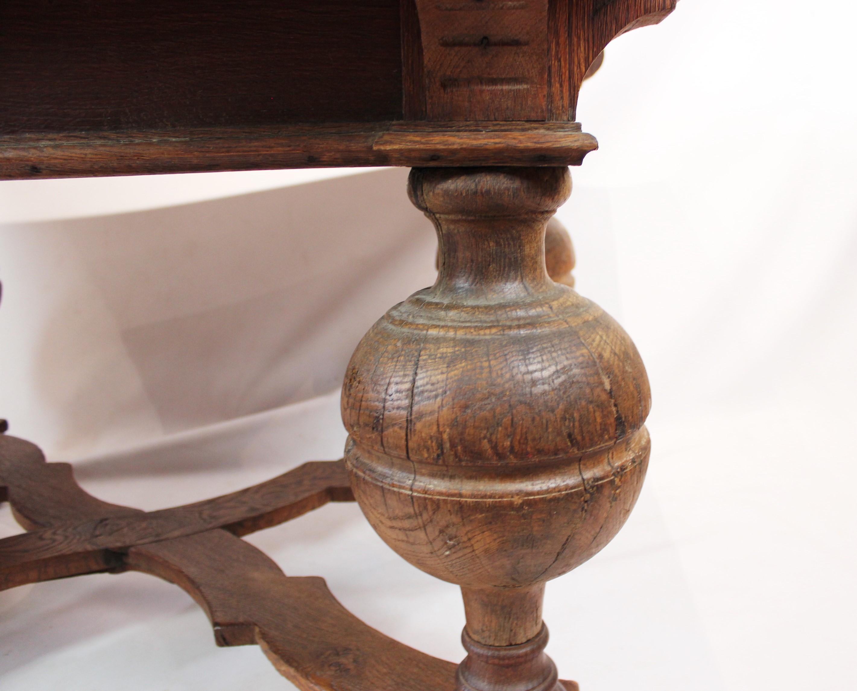Mid-19th Century Large Antique Oak Table from the 1860s