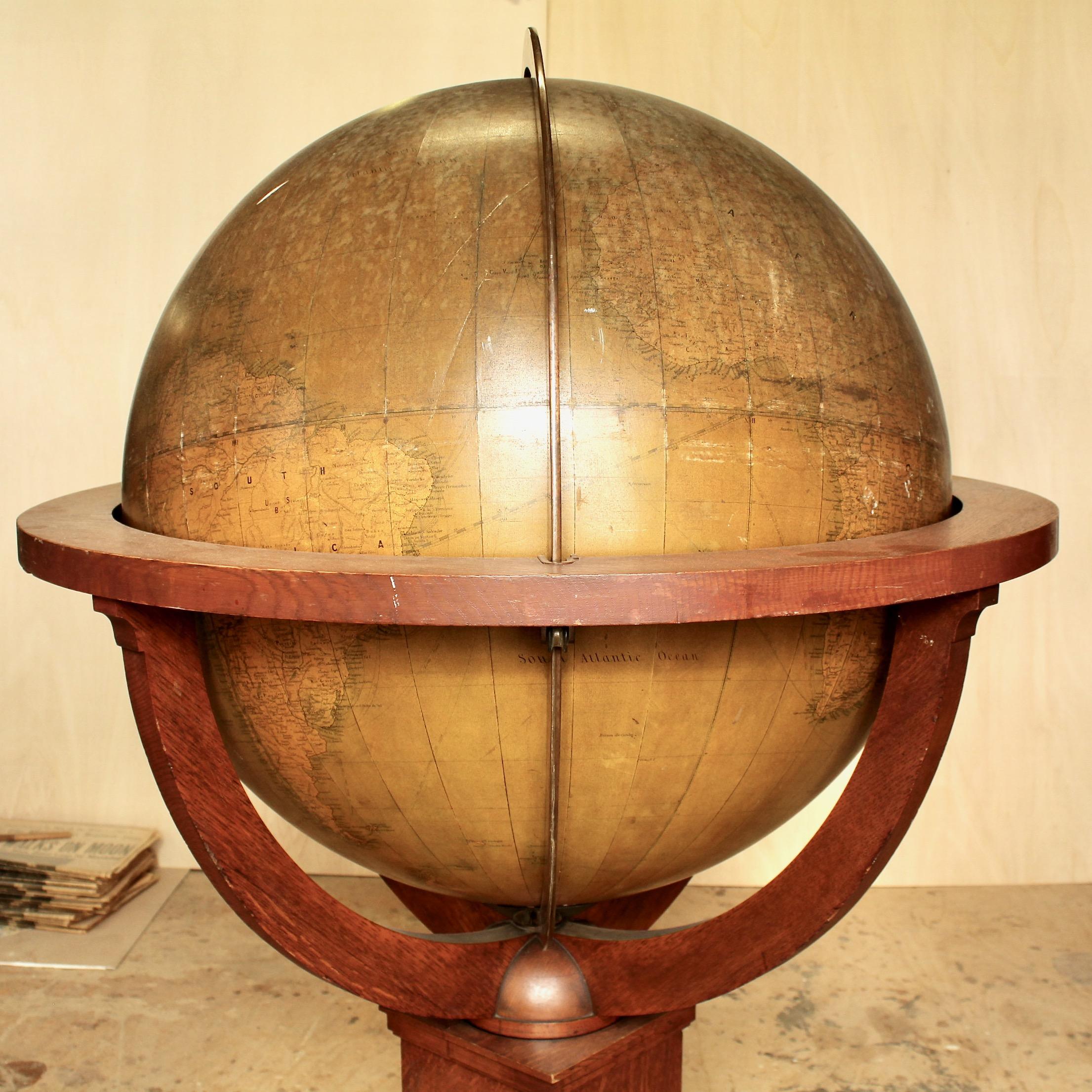 large antique globe