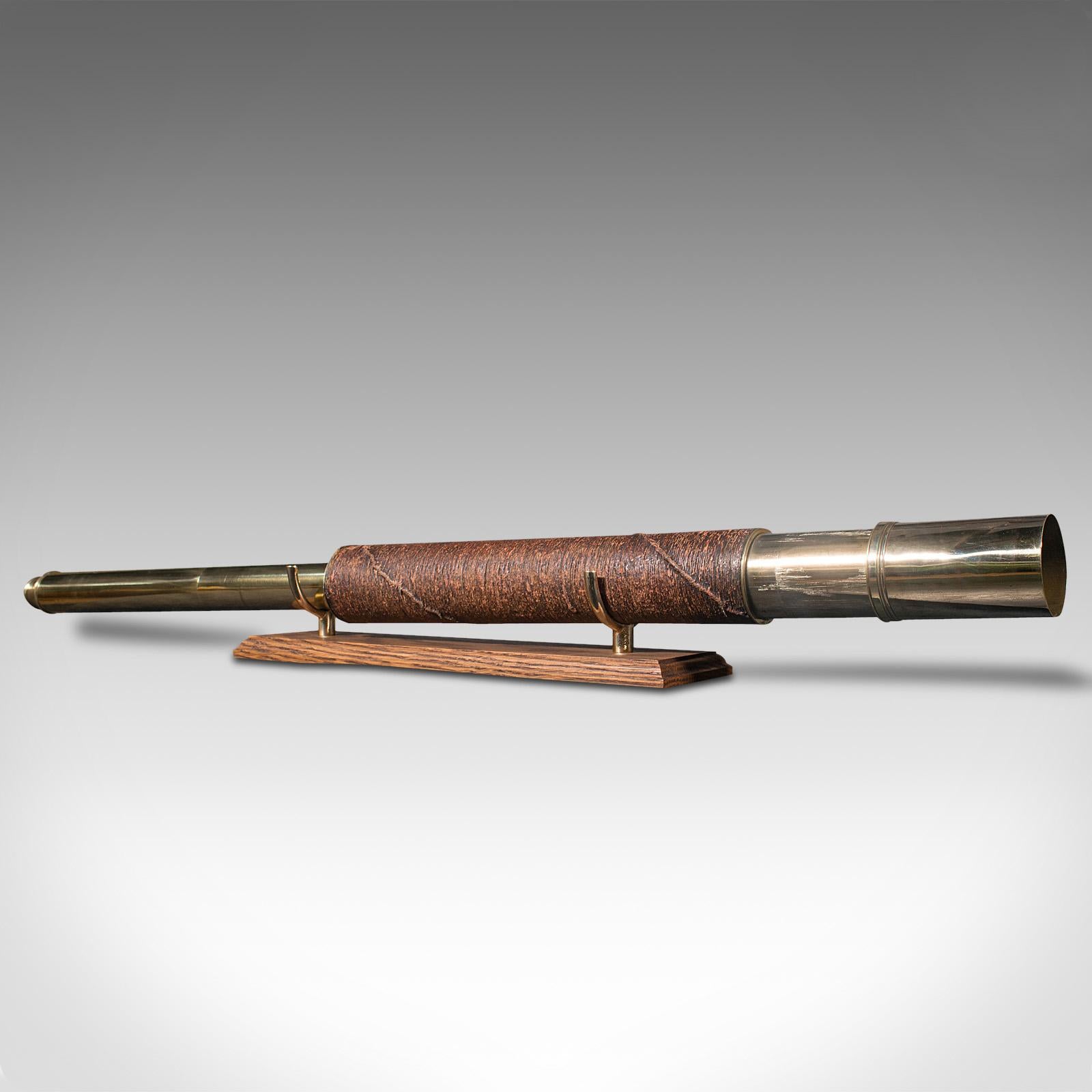 This is a large antique 'officer of the watch' telescope. An English, single draw refractor for terrestrial or astronomical use by Negretti and Zambra of London, dating to the late Victorian period, circa 1880.

Perfect for bird watching,