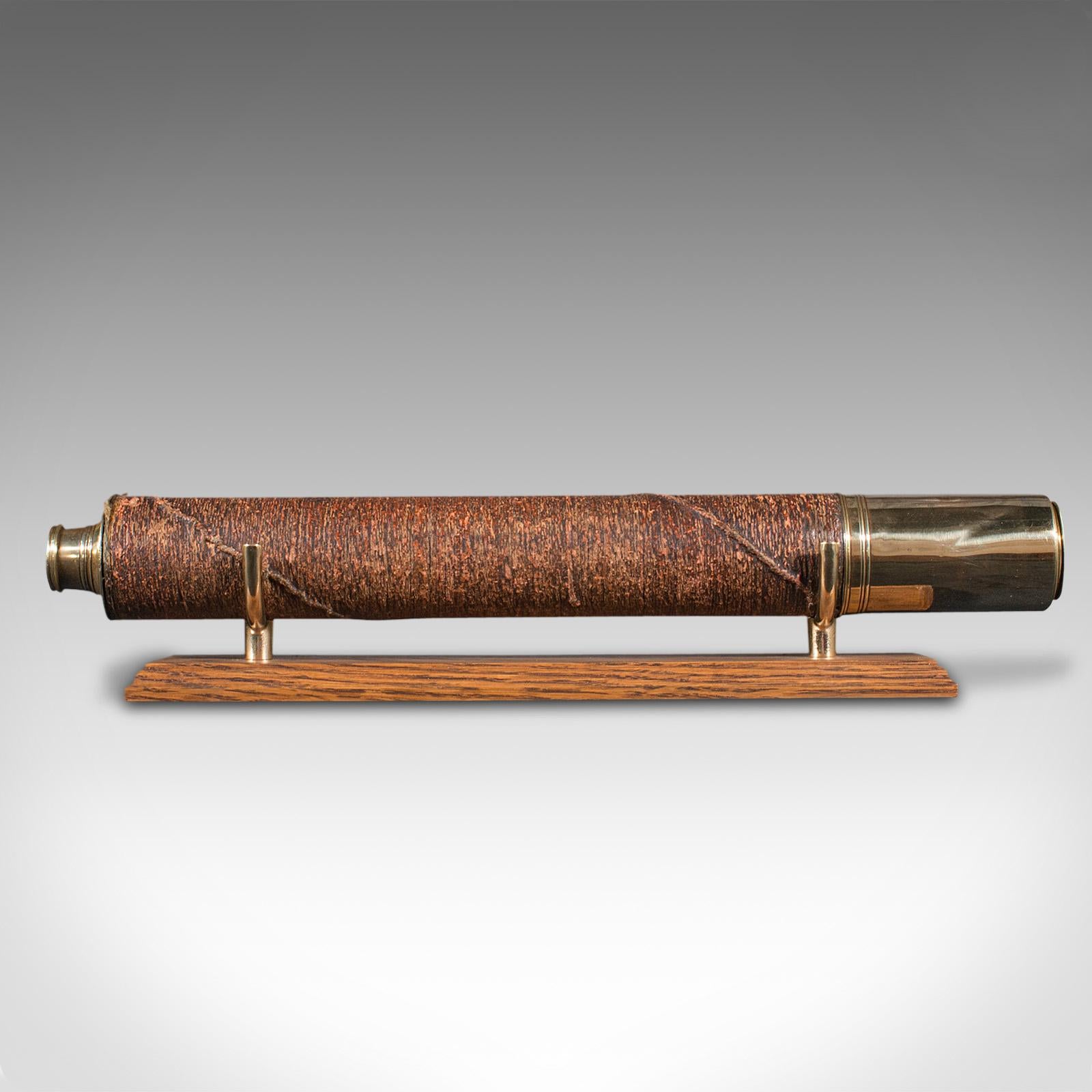 Large Antique Officer of the Watch Telescope, English, Negretti and Zambra, 1880 In Good Condition For Sale In Hele, Devon, GB