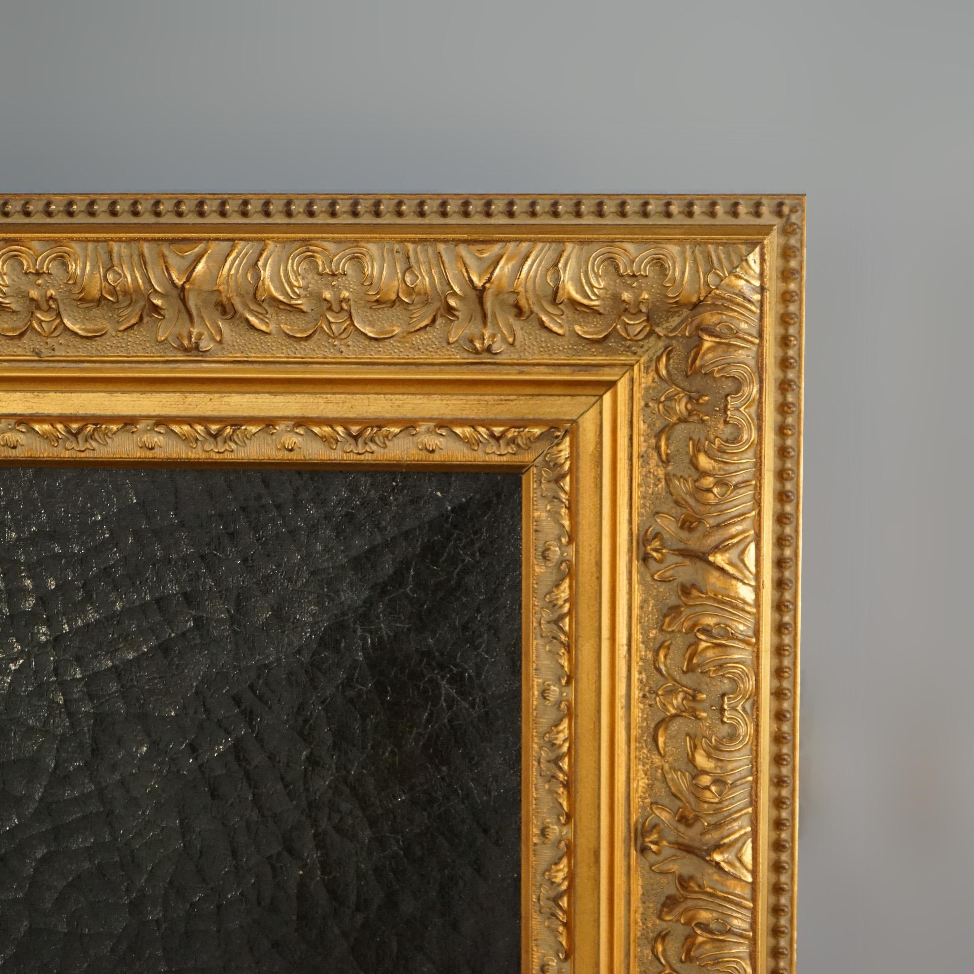 Large Antique Oil On Canvas Portrait Painting of a Woman in Giltwood Frame C1890 For Sale 1