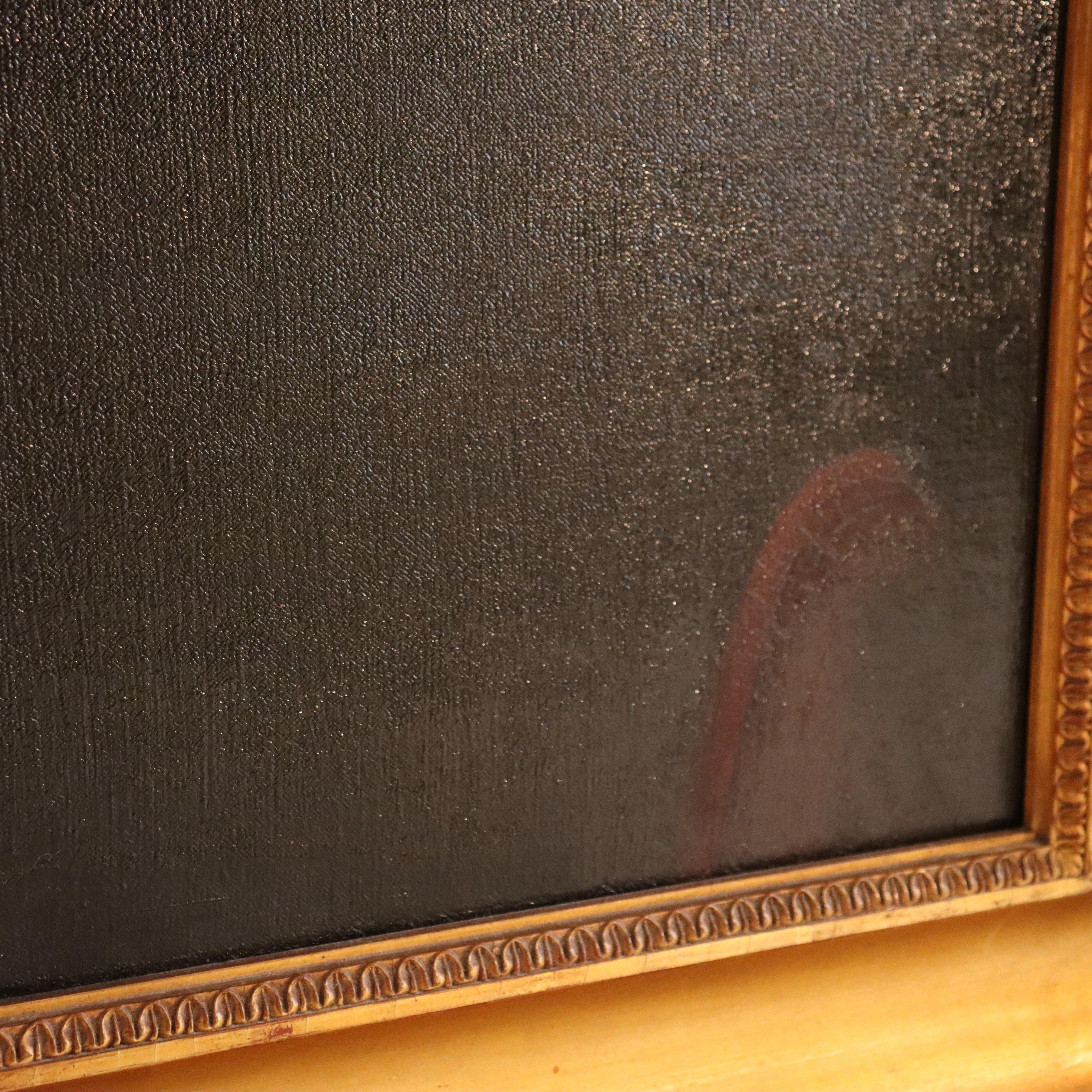 Großes antikes Öl auf Leinwand Porträtgemälde von Major John Biddle Unsigned 1818 im Angebot 6