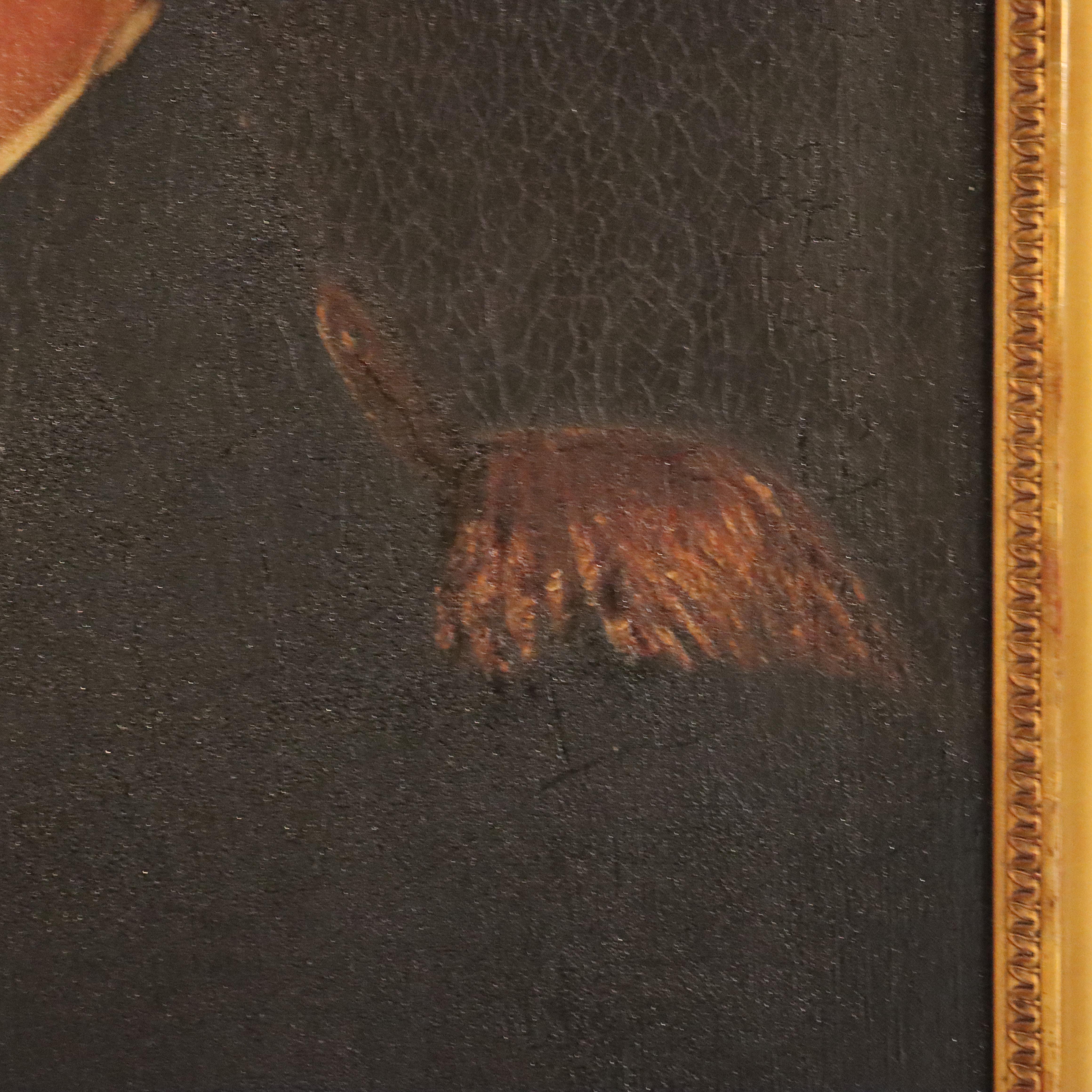 Großes antikes Öl auf Leinwand Porträtgemälde von Major John Biddle Unsigned 1818 im Angebot 8