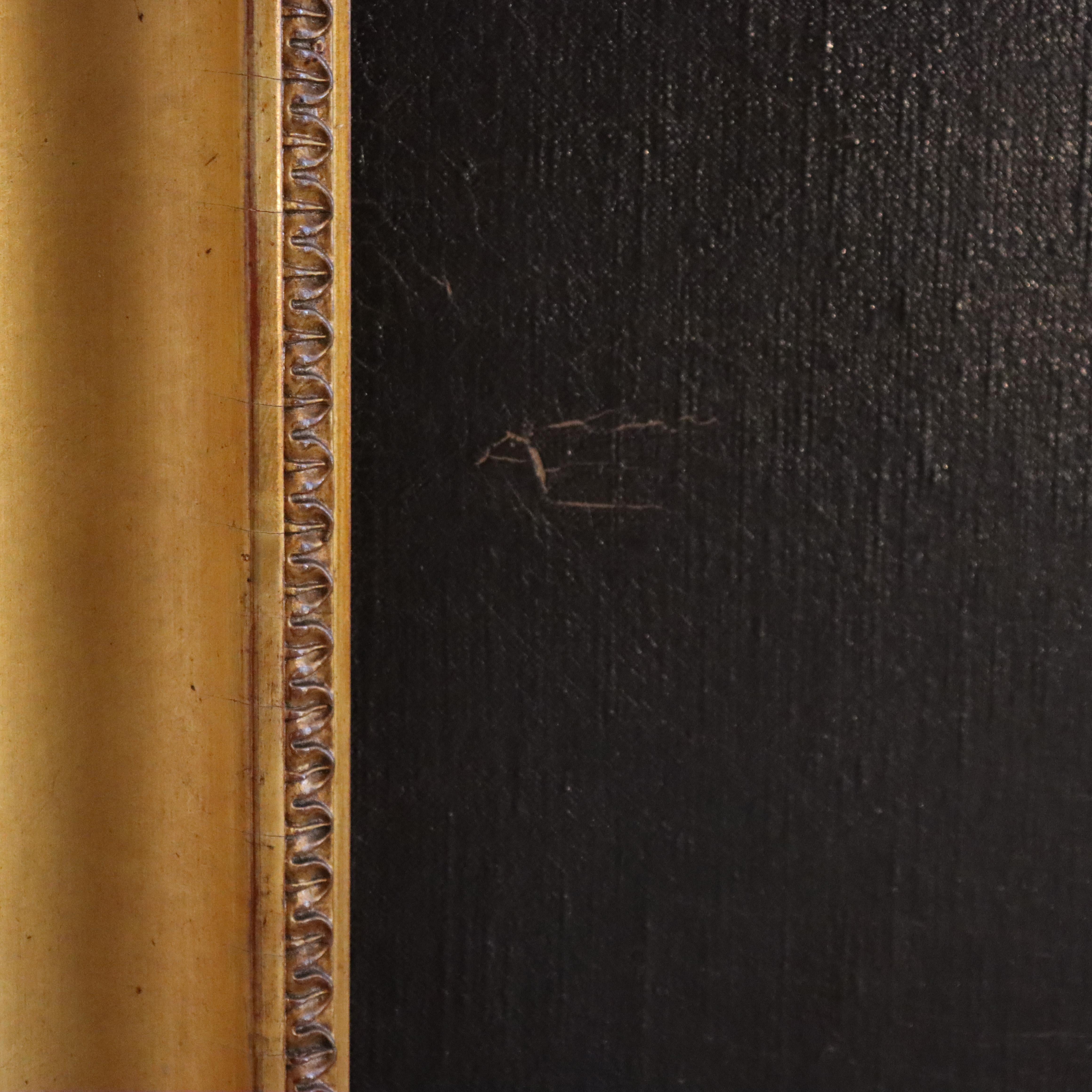 Großes antikes Öl auf Leinwand Porträtgemälde von Major John Biddle Unsigned 1818 im Angebot 5