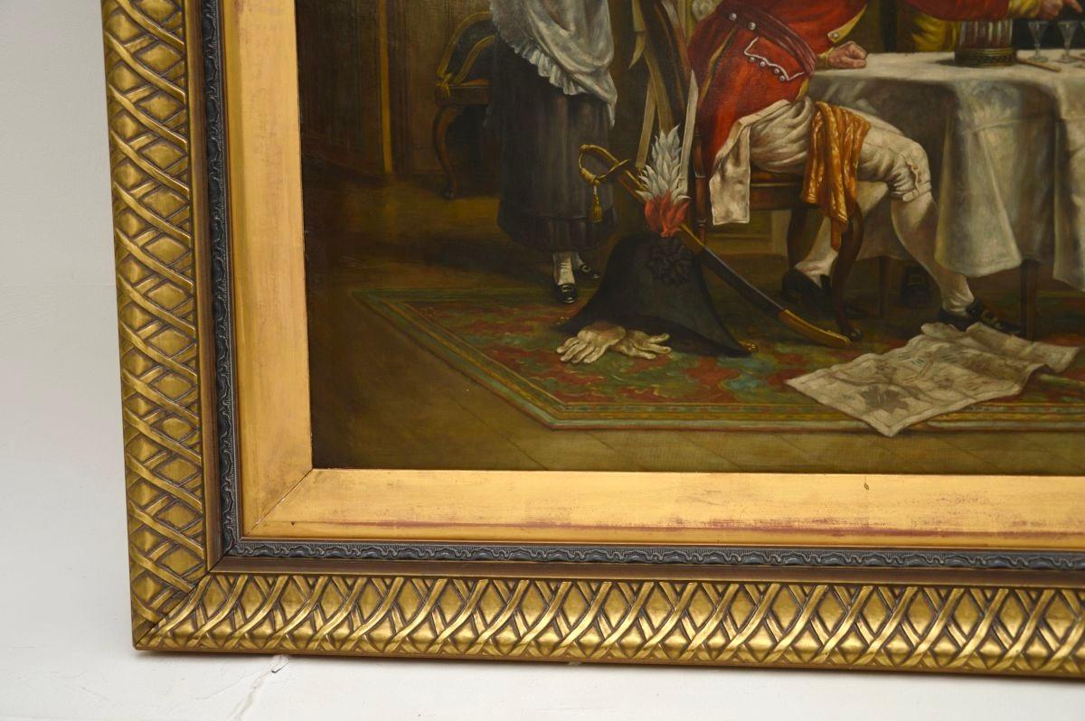 Britannique Grande peinture à l'huile ancienne de J.R. Reeves en vente