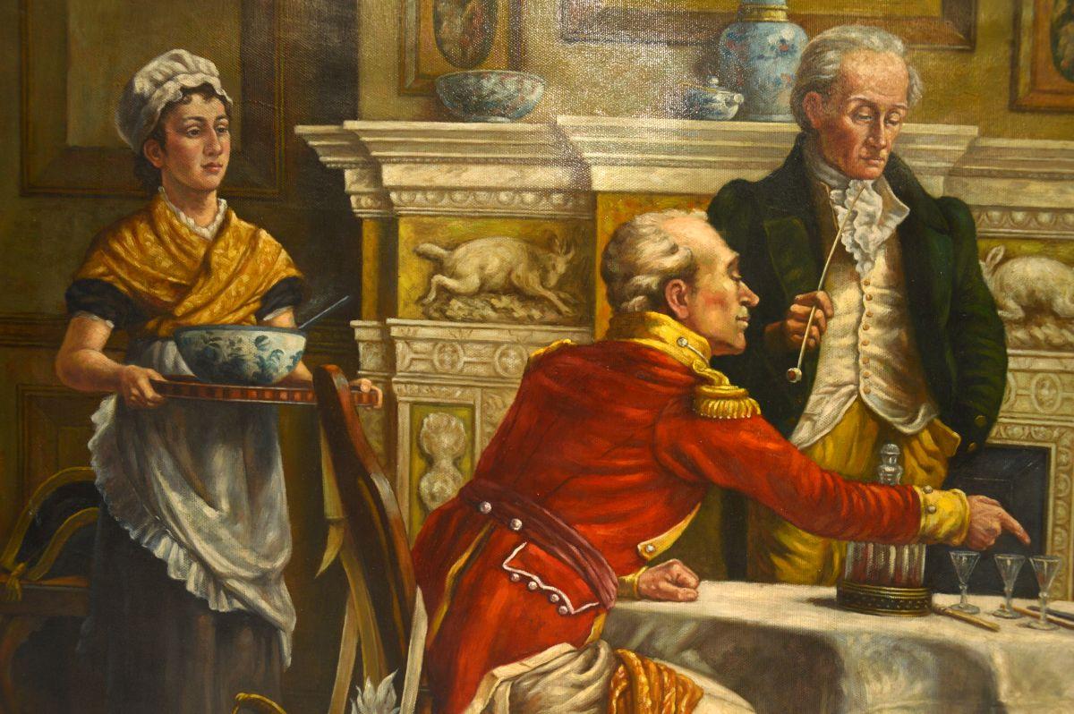 Début du XIXe siècle Grande peinture à l'huile ancienne de J.R. Reeves en vente
