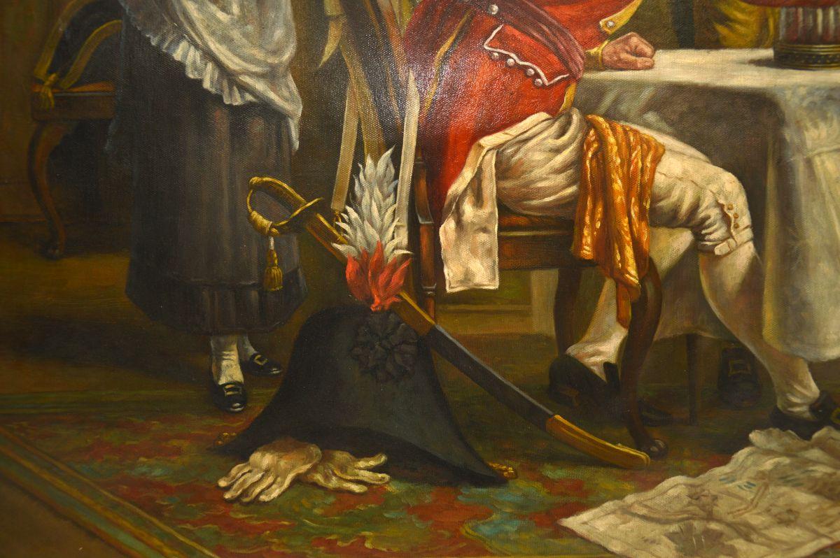 Toile Grande peinture à l'huile ancienne de J.R. Reeves en vente