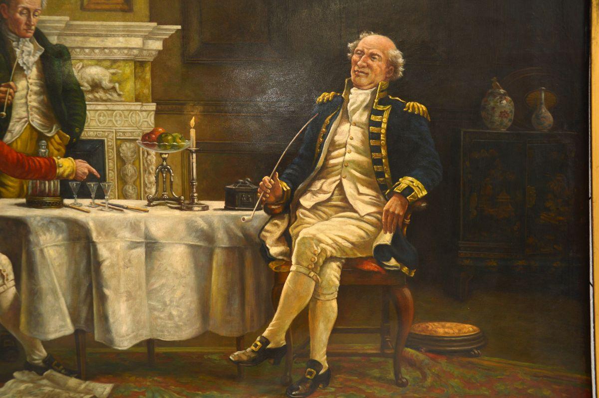 Grande peinture à l'huile ancienne de J.R. Reeves en vente 1