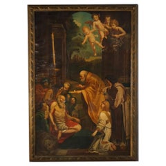 Large Antique Old Master Painting “The Last Communion Of St. Jerome” by D. Torti