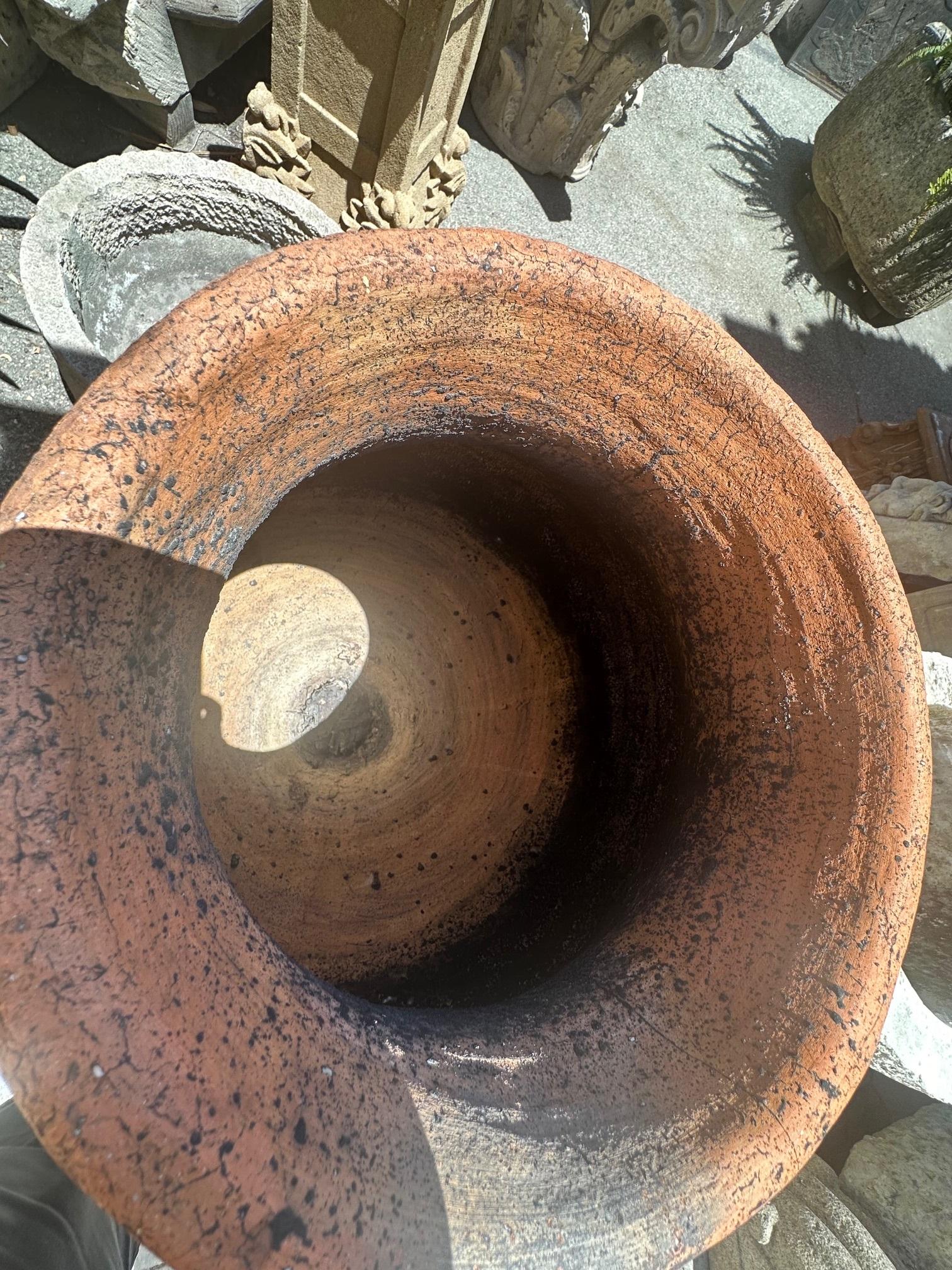 Large Antique on Stand Terracotta Olive Oil Jar Garden Urn Pot Planter Dealer CA For Sale 5