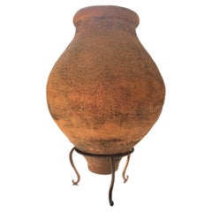 Large Antique on Stand Terracotta Olive Oil Jar Garden Urn Pot Planter Dealer CA